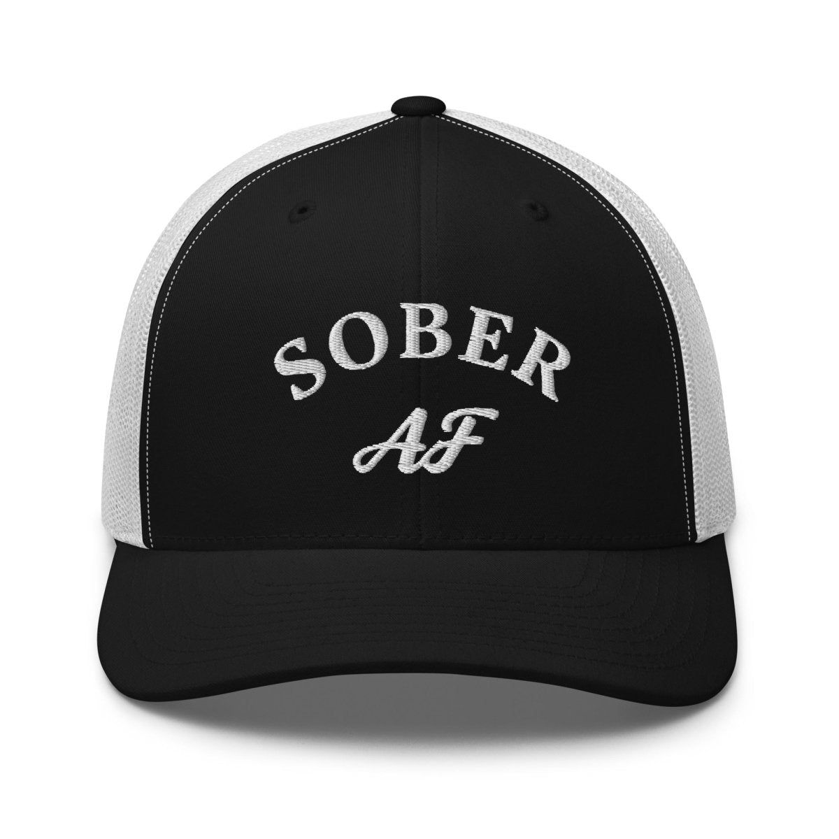 Sober AF Embroidered Trucker Hat - Funny Novelty Baseball Cap for Men & Women - Perfect for Parties, Festivals, and Everyday Wear