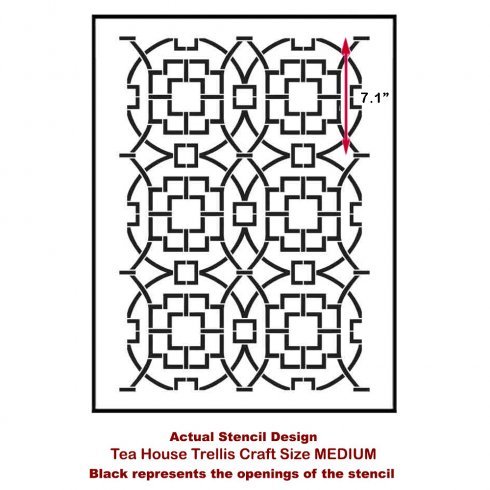 DIY Tea House Trellis Craft Stencil - Reusable Home Decor Stencil for Walls, Furniture & Fabric - Perfect for Home Makeover, Scrapbooking & Wedding Decor (Medium Size)