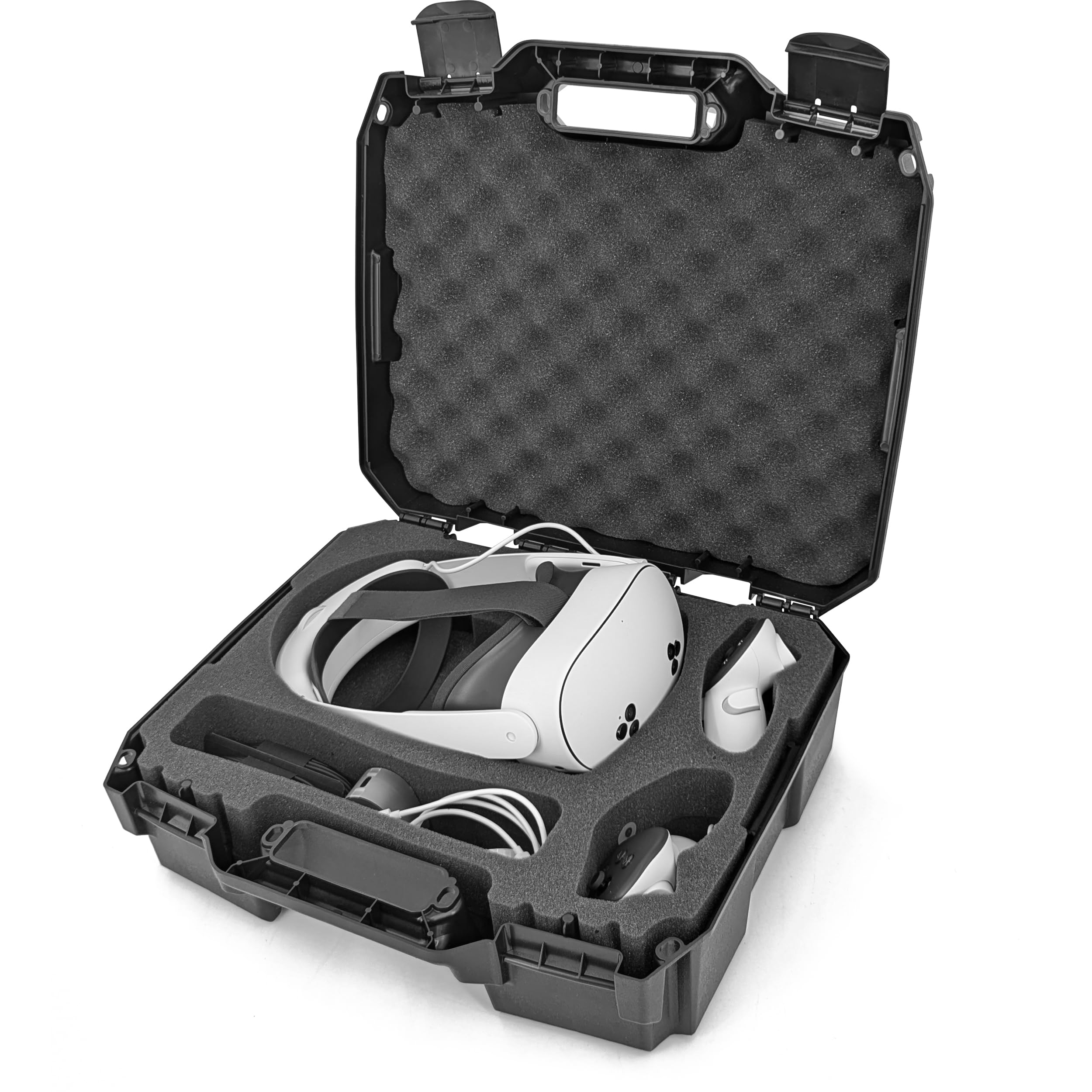 CASEMATIX Travel Case for Meta Quest 3 & 3S - Protective Storage with Impact-Resistant Shell & Shock-Absorbing Foam | VR Headset Accessories Organizer | Perfect for Travel, Gaming Sessions & Safe Storage