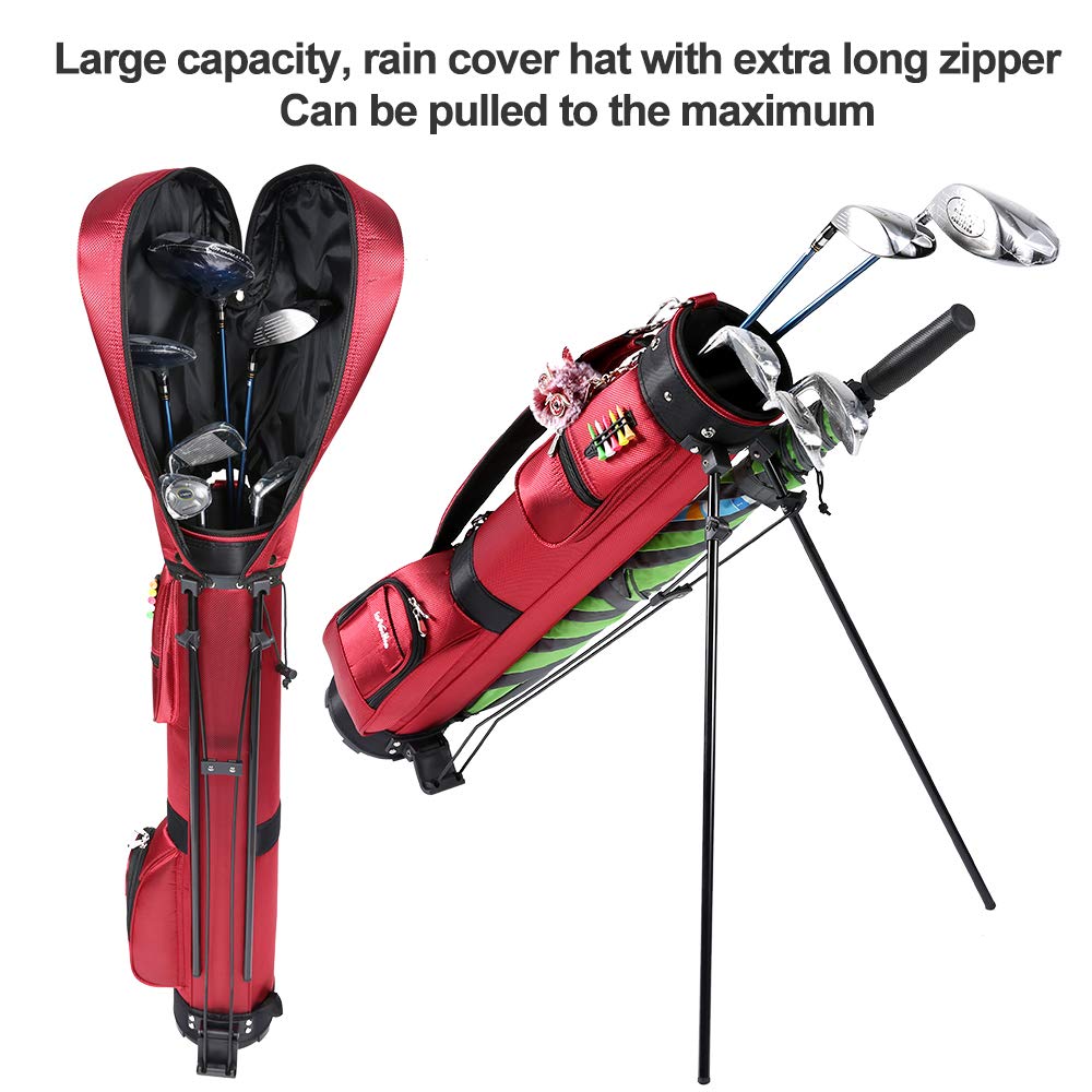 Sunday Golf Stand Bag with Travel Shoulder Strap - Lightweight Carry Golf Bag for Men & Women - Perfect for Weekend Golfing, Driving Range Practice & Travel