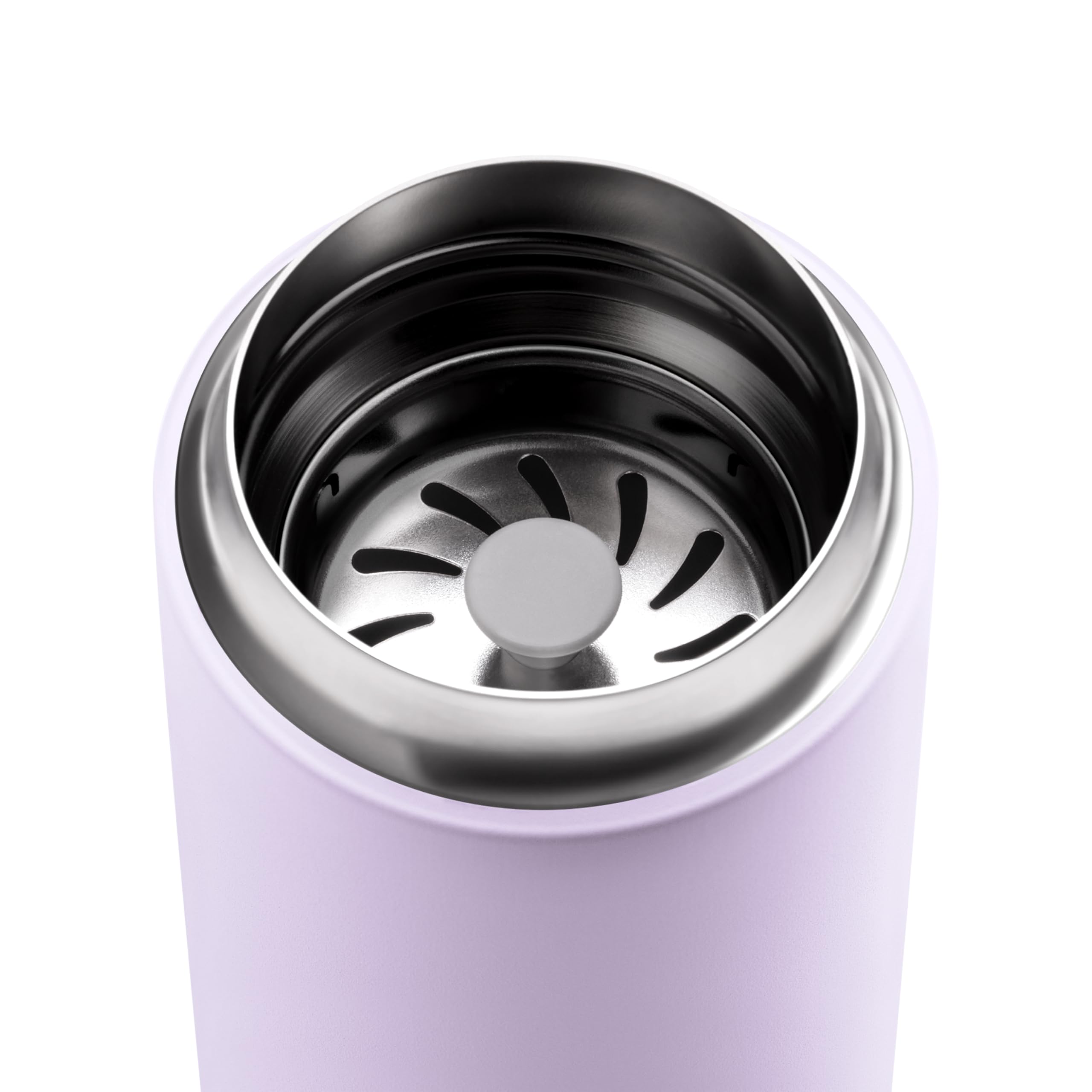 Fellow 12 oz Carter Move Travel Mug - Vacuum-Insulated Stainless Steel Coffee Tumbler with Ceramic Coating & Splash Guard - Leakproof & Temperature Retention - Perfect for Commuting, Office & Outdoor Activities - Lavender Purple