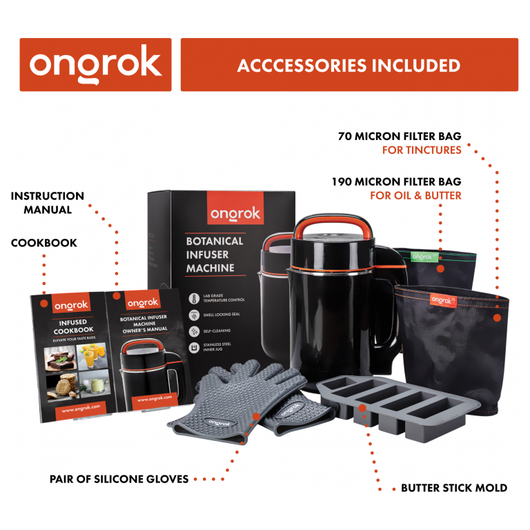 ONGROK Large Botanical Infuser Kit - Essential Oil Diffuser for Aromatherapy, Herbal Tea & DIY Spa at Home | Perfect for Relaxation, Stress Relief & Wellness Routine