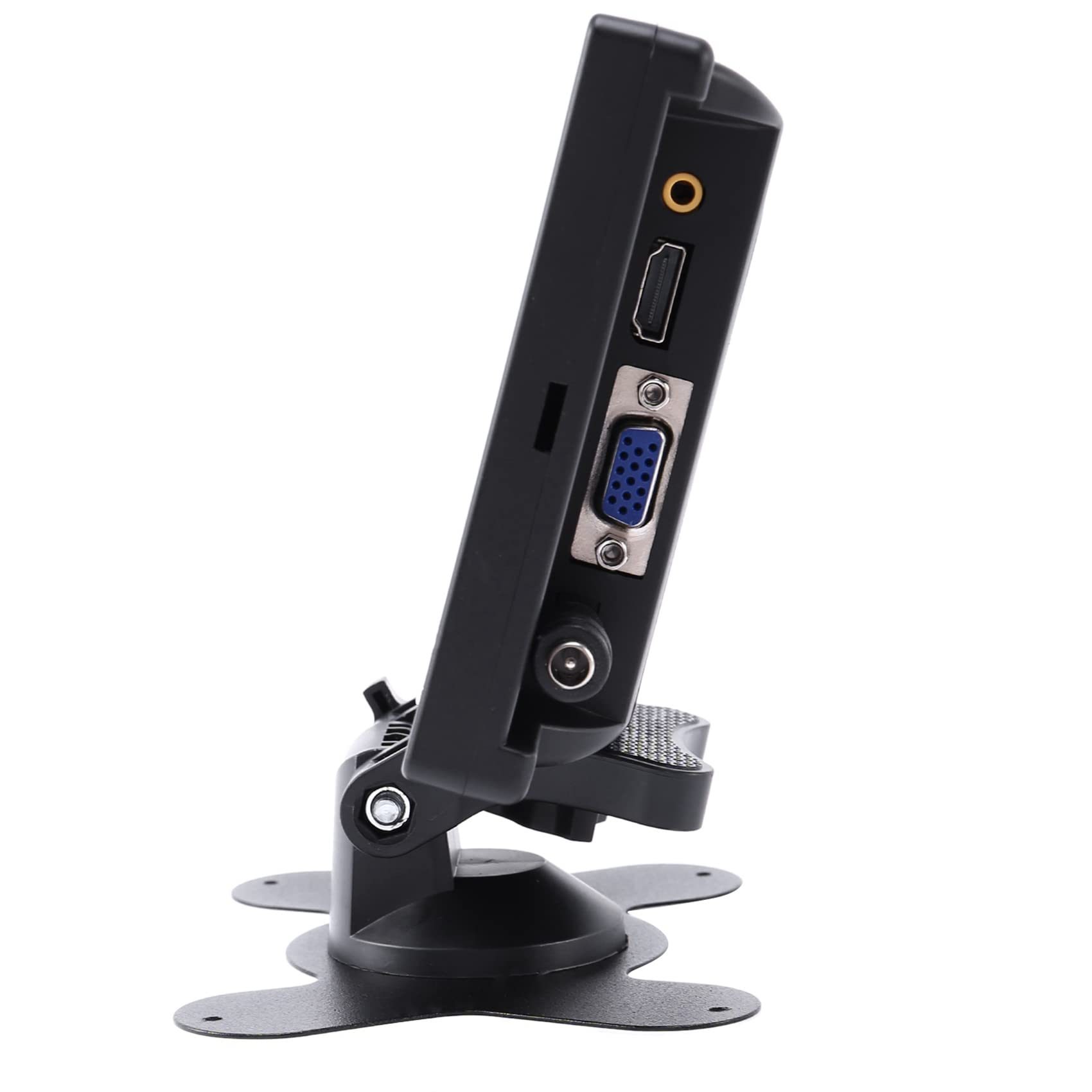 Ronlok 7 Inch Portable Monitor - Dual Screen 1024x600 Resolution with VGA/AV Input - Compatible with Photography, Gaming & Office Work (EU Plug) | Perfect for Travel, Presentations & Multi-Tasking