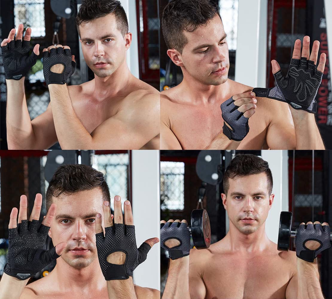 Best Workout Gloves for Women & Men - Gym & Weight Lifting Gloves with Grip Support - Perfect for CrossFit, Powerlifting & Fitness Training
