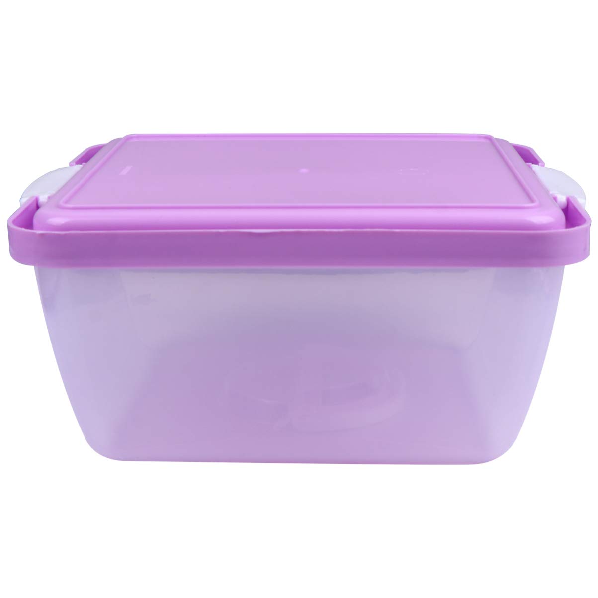 Hemoton 1-Piece Transparent Cake Storage Box with Lid - Portable Cake Carrier for Birthday, Cupcakes & Candy | BPA-Free Plastic Cake Keeper for Parties, Picnics & Home Decor (Purple)