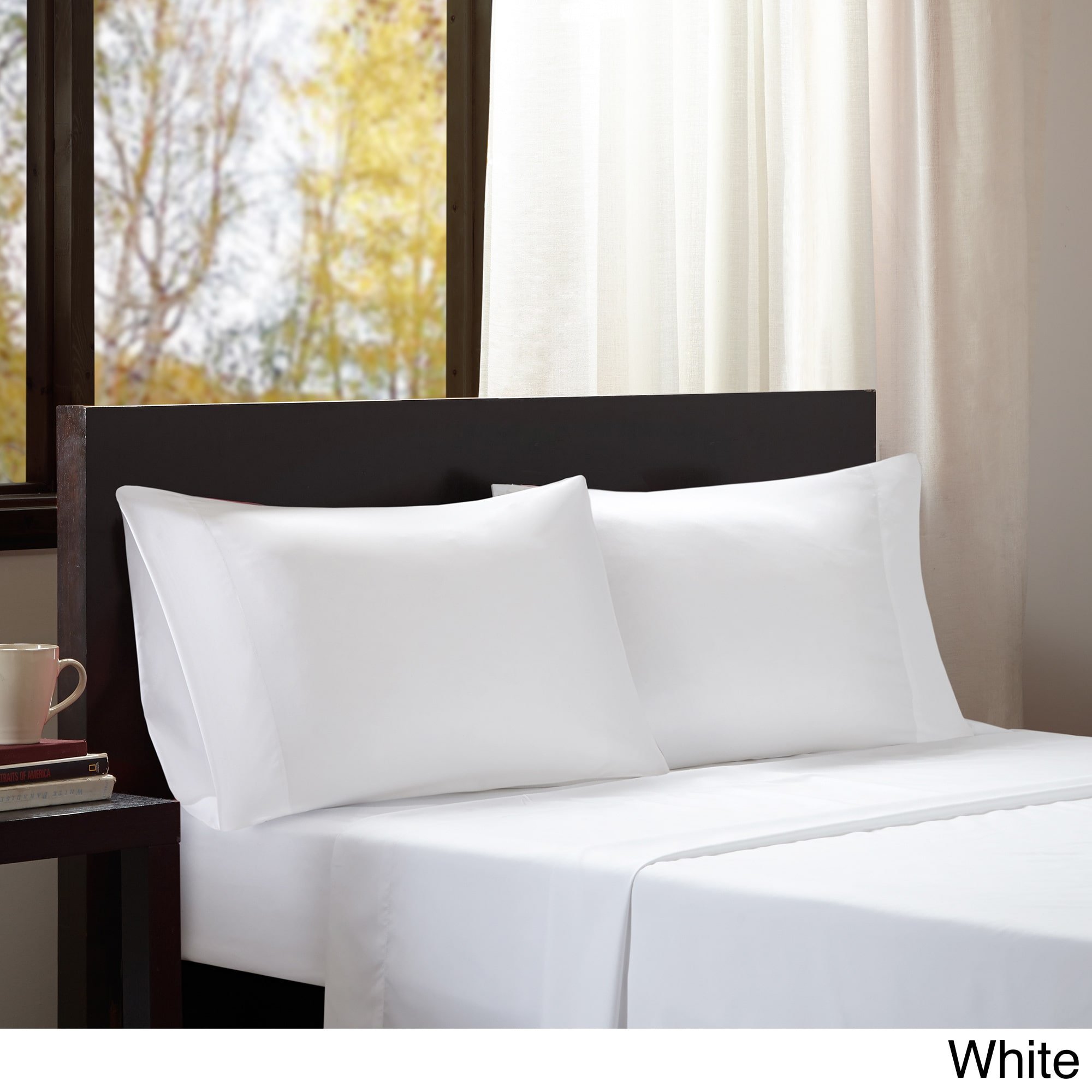 Wrinkle Resistant Microfiber Bed Sheet Set with 12