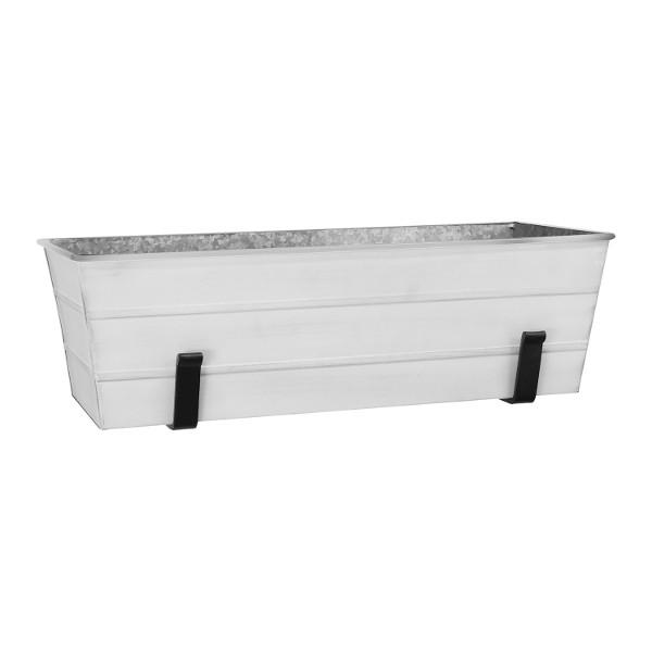 Decorative Flower Box with Wall Brackets - Hanging Planter for Indoor & Outdoor Garden Decor - Perfect for Windows, Balconies, and Patios
