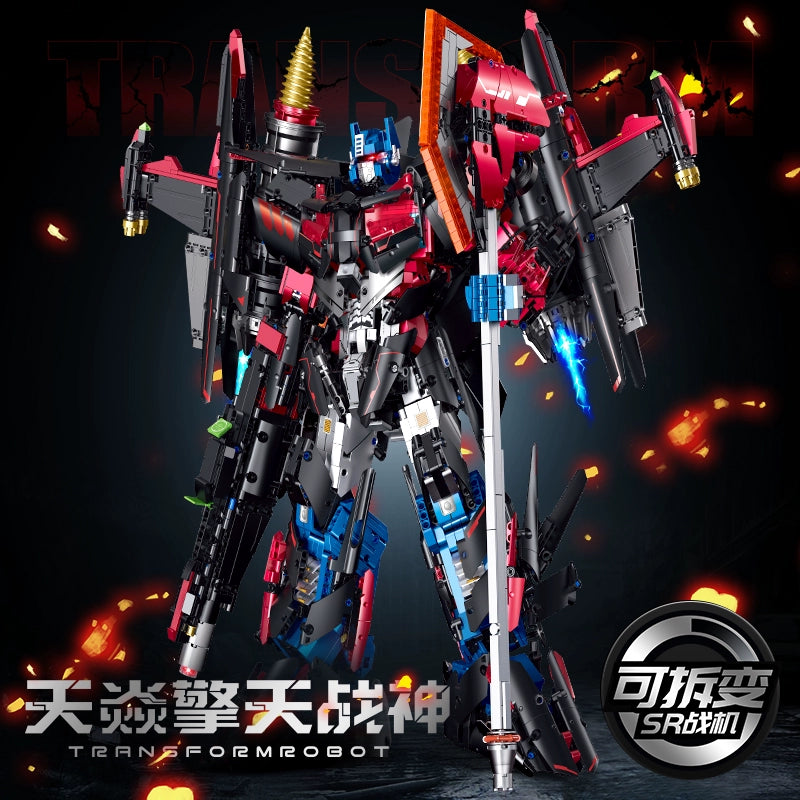 GULY 80503 Skyfire Mecha Optimus Prime Building Blocks Set - 4366 PCS Transformers Model Kit for Adults & Teens - Perfect for Collectors, DIY Projects, and Home Decoration