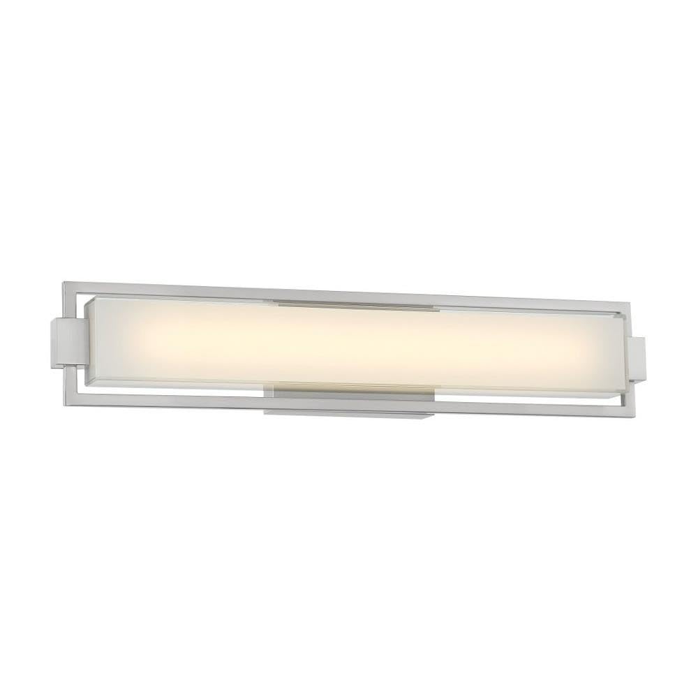 George Kovacs P5352-1-084-L Brushed Nickel LED Vanity Light - Modern Bathroom Lighting Fixture for Makeup & Grooming | Perfect for Bedroom, Dressing Room & Spa Decor