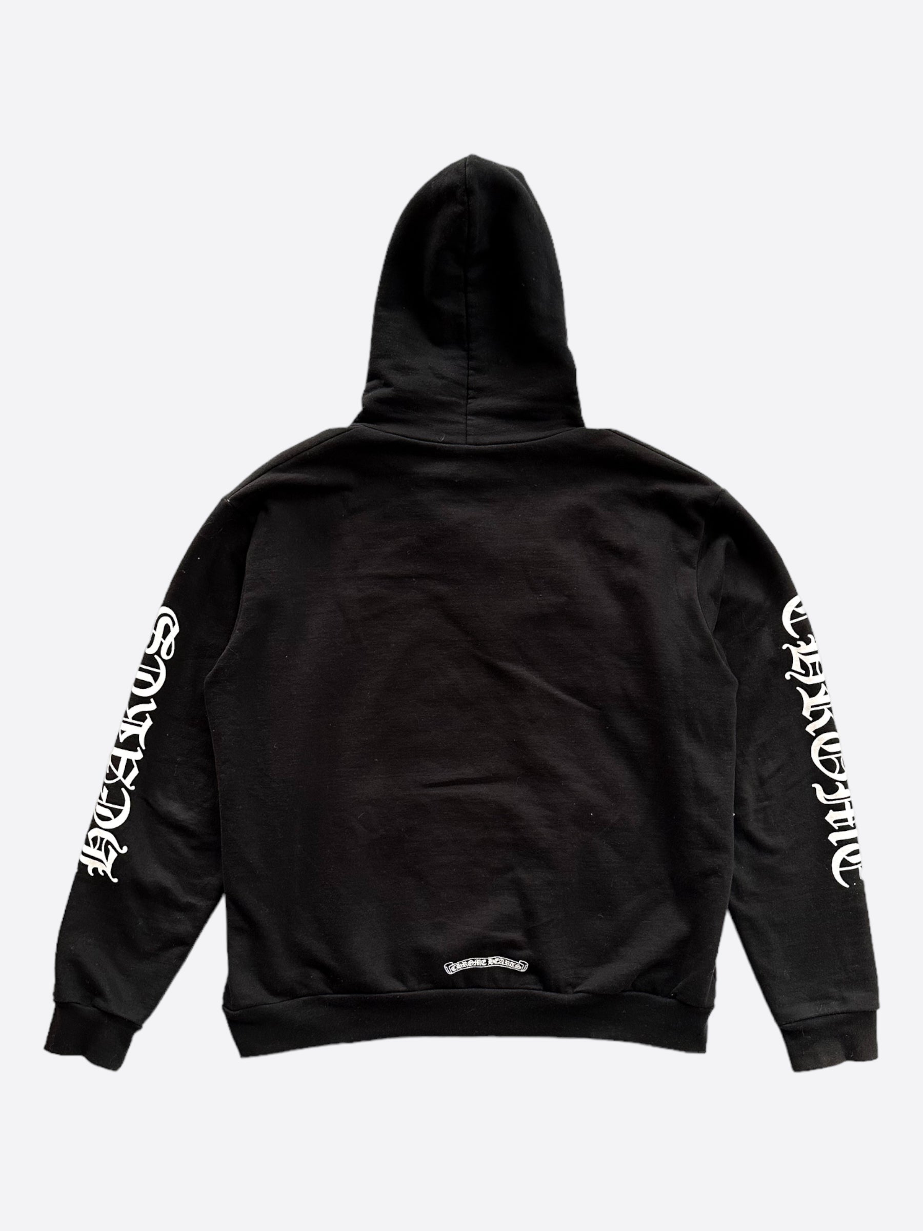 Chrome Hearts Black & White Script Print Hoodie - Stylish Pullover Sweatshirt for Men & Women | Perfect for Streetwear, Casual Outfits & Lounge Wear