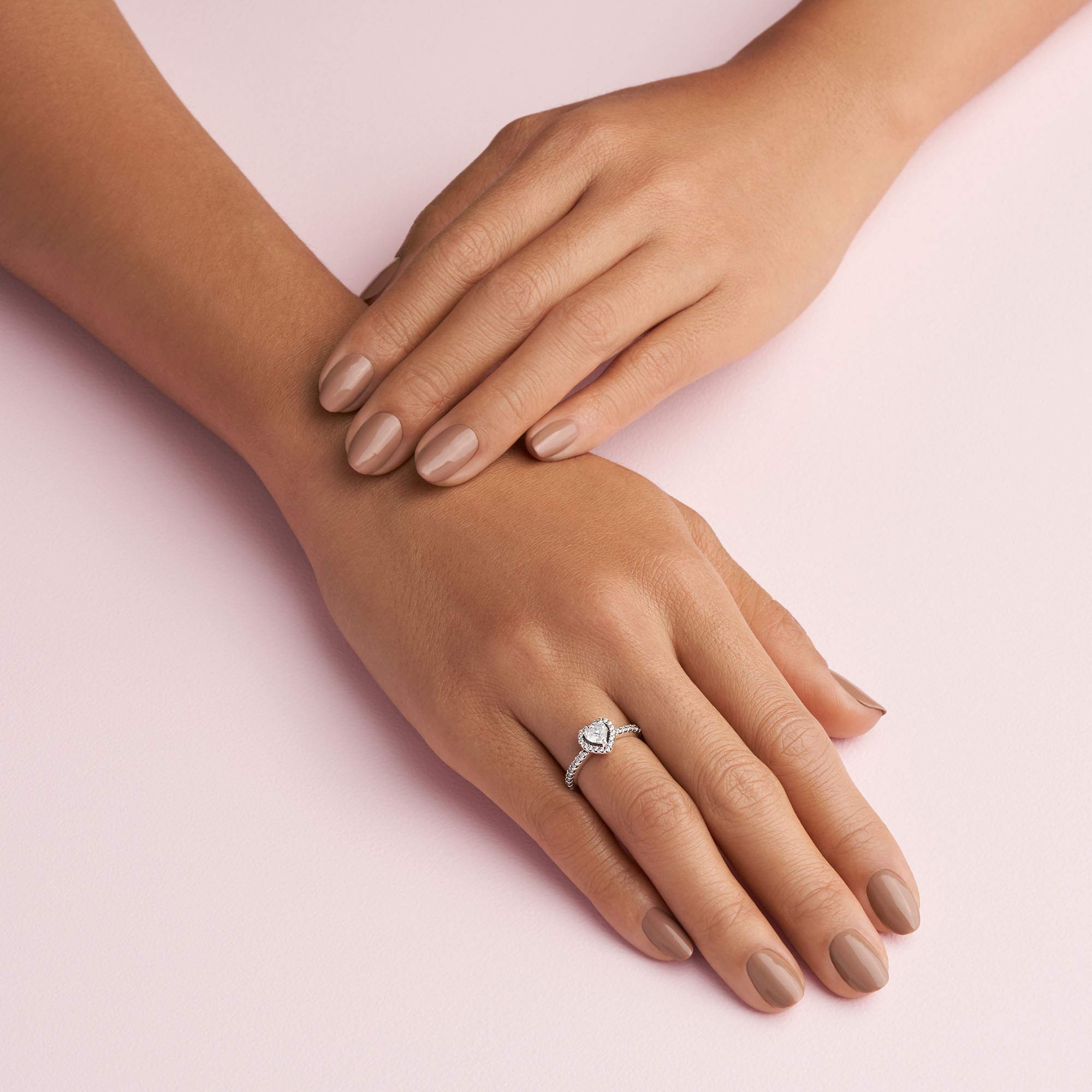 PANDORA Elevated Heart Ring for Women - Sterling Silver Promise Ring, Stackable & Layering Ring - Romantic Gift for Her with Gift Box - Perfect for Anniversaries, Valentine's Day & Special Occasions