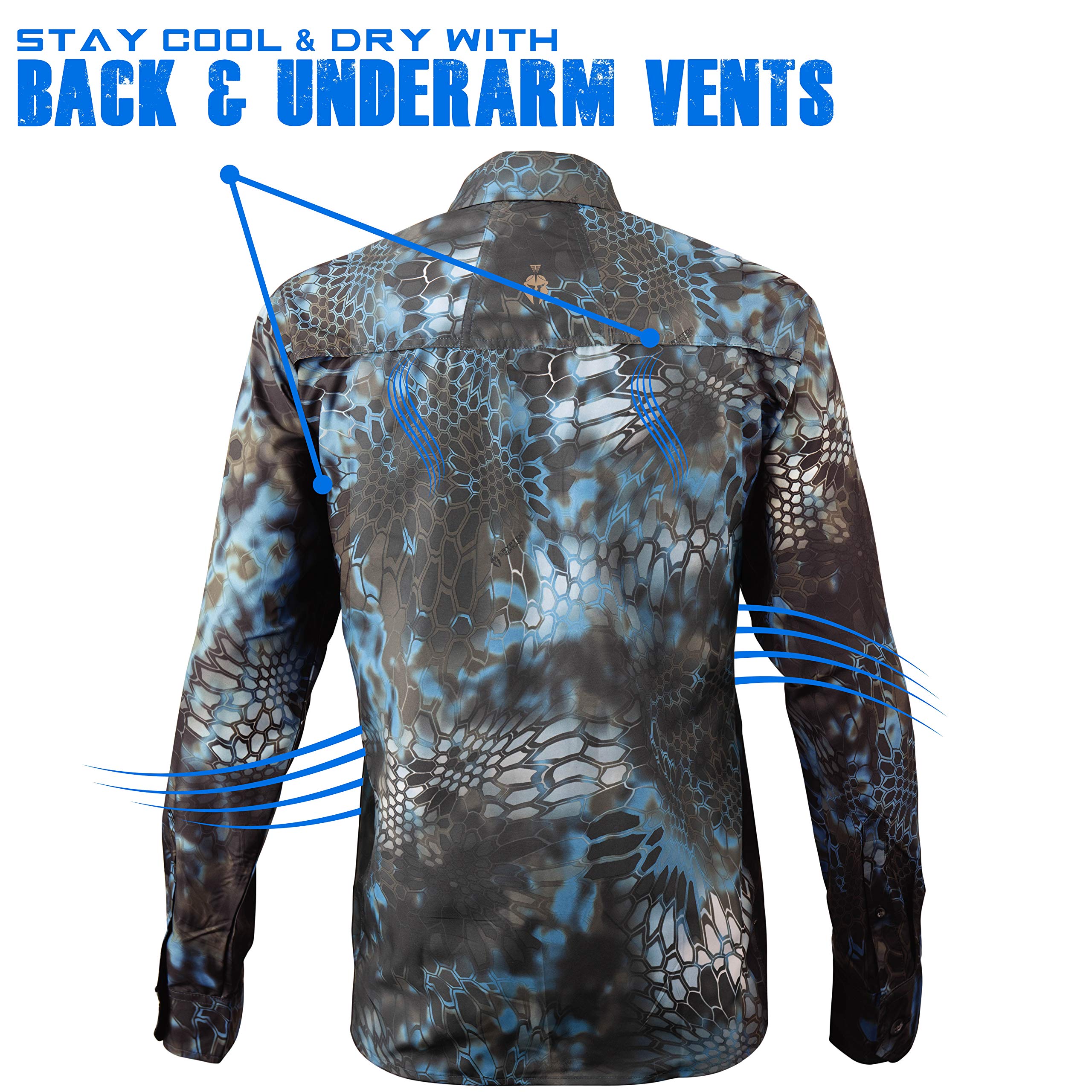 Kryptek Men's Anemos Long Sleeve Shirt - Lightweight Hunting & Outdoor Performance Top for Hiking, Camping & Tactical Activities