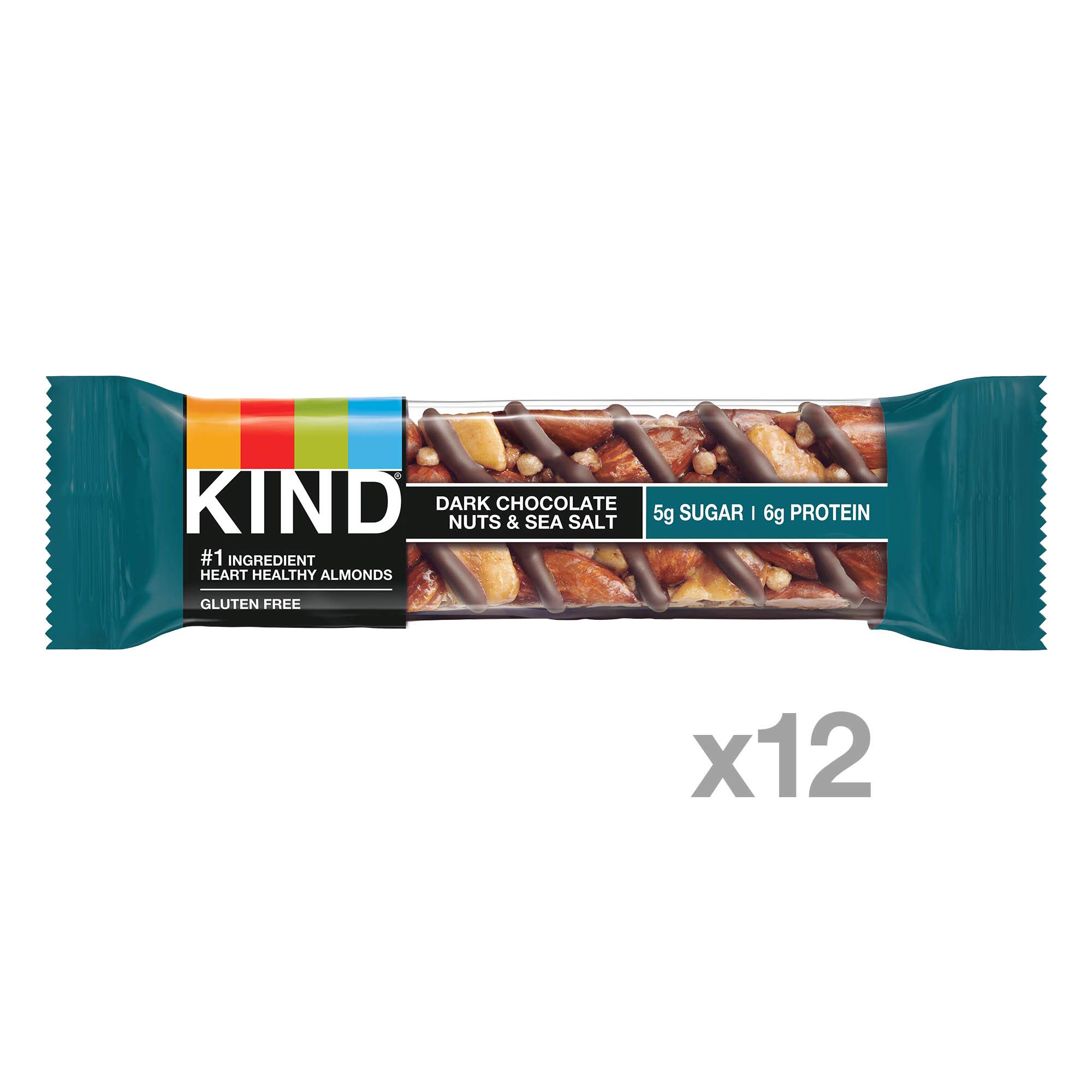 KIND Bars Variety Pack - Dark Chocolate Mint & Dark Chocolate Nuts & Sea Salt | Healthy Gluten Free Snacks | Low Sugar Protein Bars (12 Count) | Perfect for Office, Gym & On-the-Go Nutrition