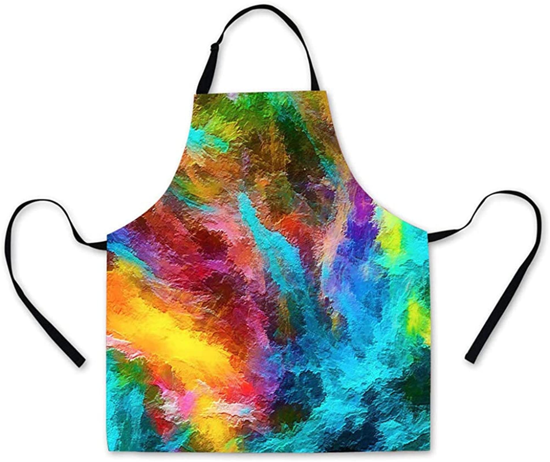 Floral Rose Print Apron for Women & Men - Adjustable Garden Kitchen Bib - Perfect for Cooking, Baking, BBQ & Gardening
