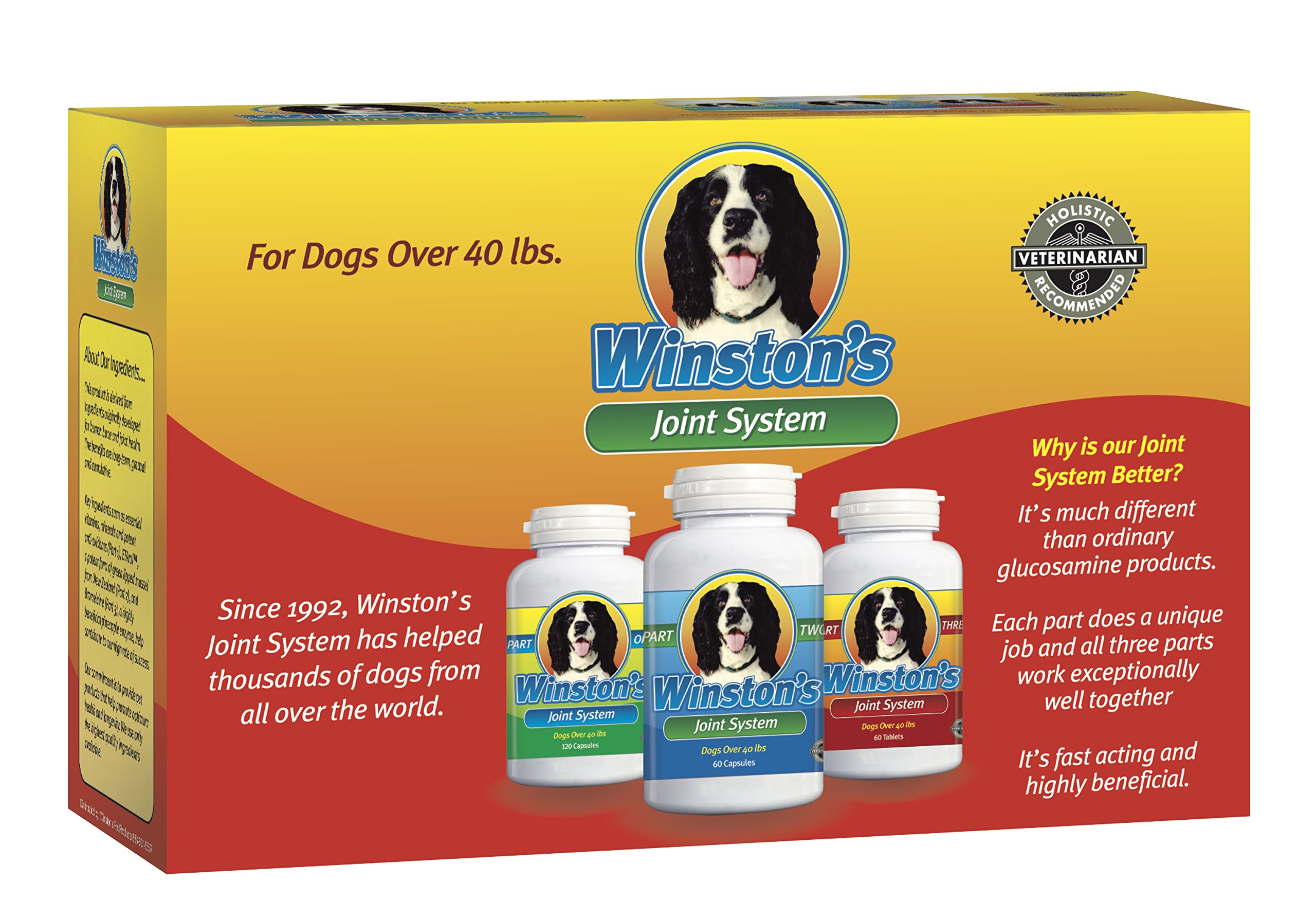 **Joint System for Medium Dogs (40-99 lbs) - 100% Natural Whole Food Supplement for Arthritis, Hip Dysplasia & Joint Pain Relief - 1 Month Supply - Since 1992 - Supports Mobility & Comfort for Active Pets**