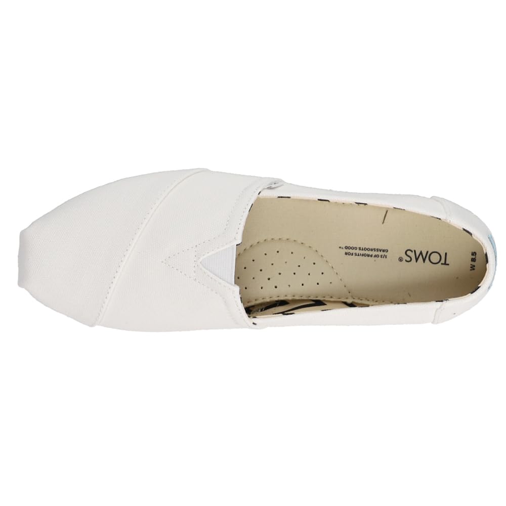 TOMS Women's Alpargata Slip-On Flats - Comfortable Casual Shoes for Women | Perfect for Walking, Travel & Everyday Wear