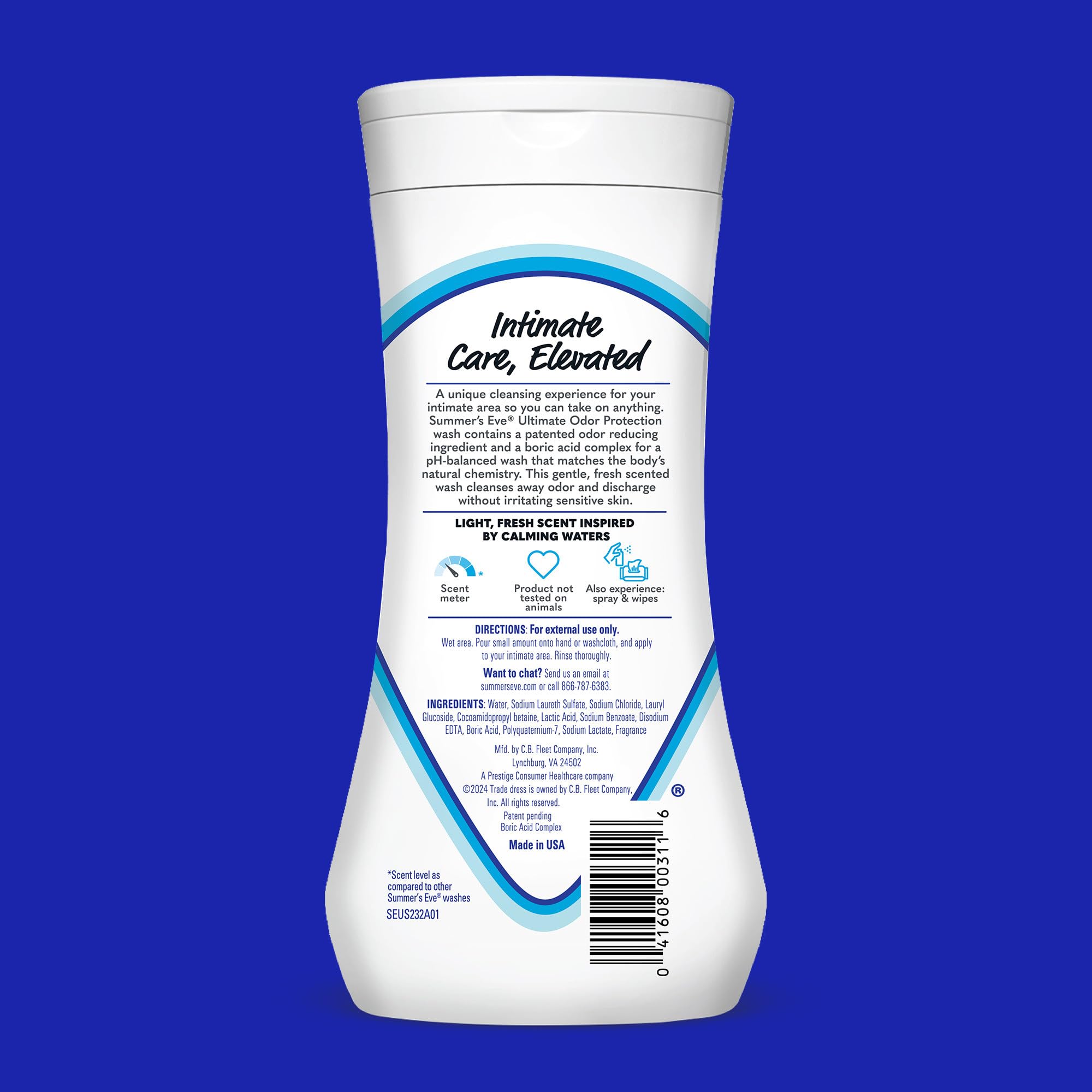 Summer's Eve Feminine Wash with Boric Acid - pH Balance & Odor Control for Women - 15 Fl Oz
