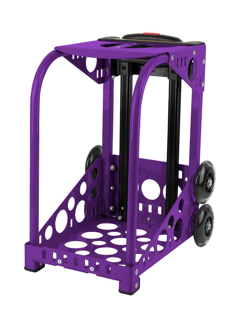 ZUCA Ice Dreamz Lux Sport Insert Bag with Purple Frame - 5 Packing Pouches & Toiletry Bag Set for Travel, Gym, and Skating Accessories Storage
