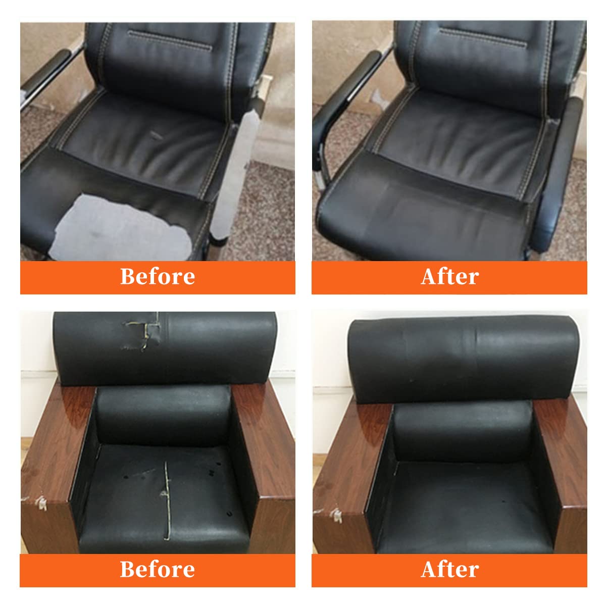 CHENGZHG Black Leather Repair Patch Kit - 17.3