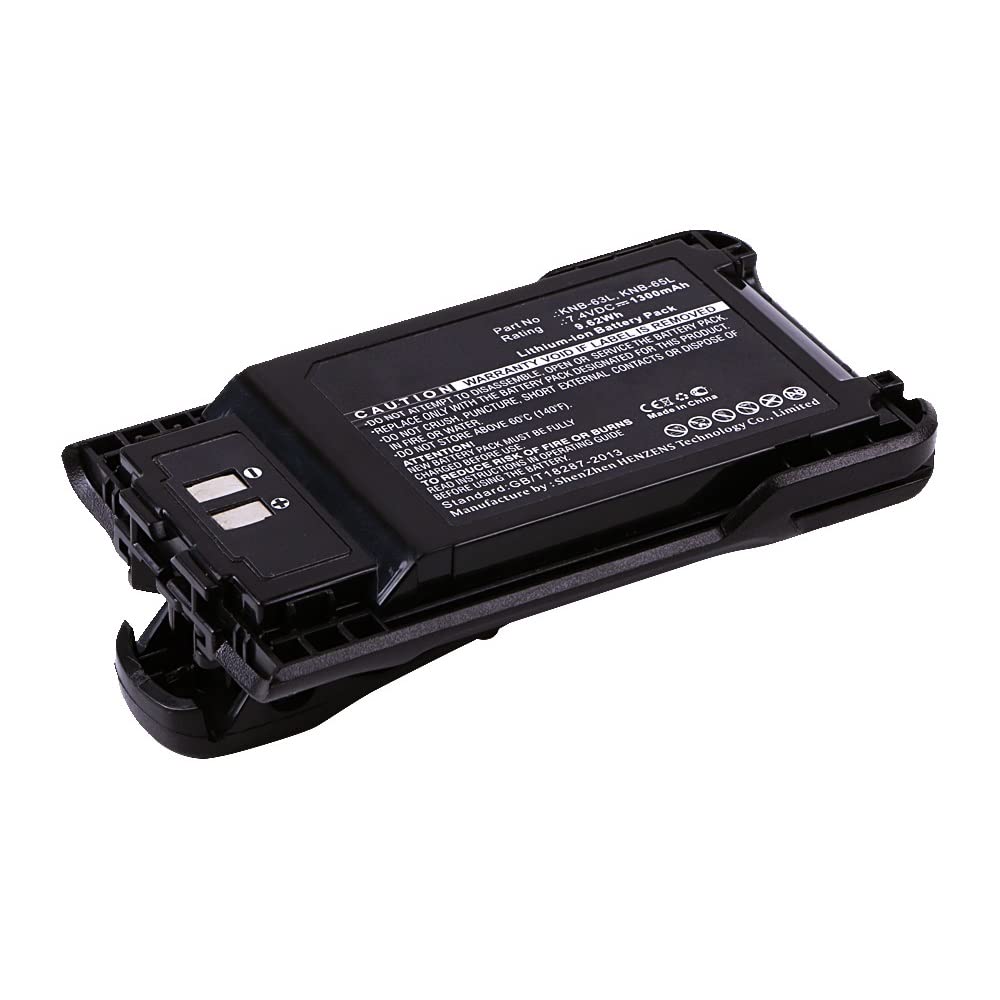 Synergy Digital 2-Way Radio Battery - 1300mAh Li-ion Replacement for Kenwood TH-K40A & KNB-65L (7.4V High Capacity) - Perfect for Outdoor Adventures, Construction Sites, and Emergency Communication