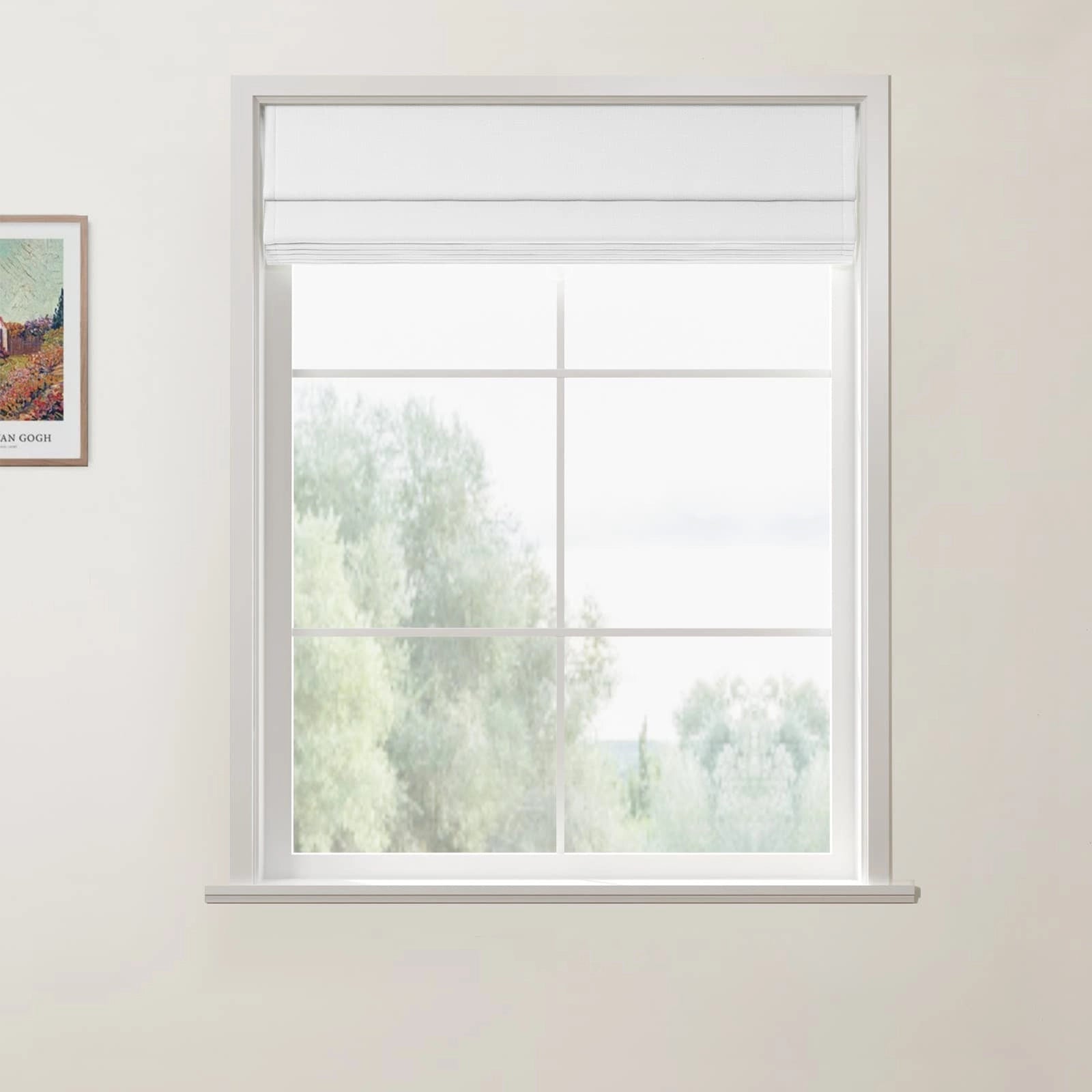 Custom Cordless Roman Shades - Blackout Window Blinds for Living Room, Bedroom & Home Decor - Easy to Install & Adjustable Light Control