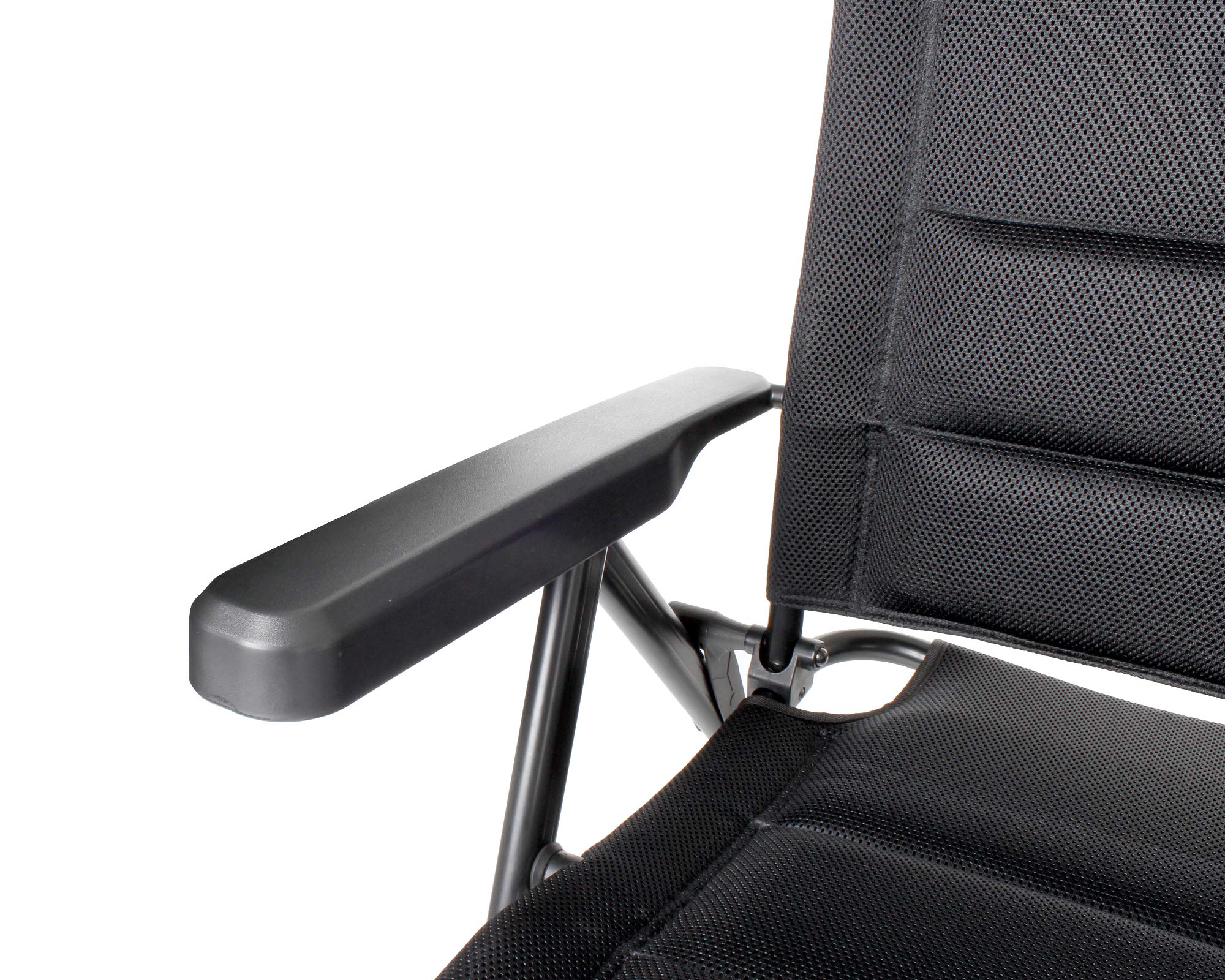 BRUNNER FRA601277 Aravel Camping Chaise Lounge Chair - Black, Portable Outdoor Folding Chair for Camping, Beach, Picnic, Backyard & Patio Relaxation