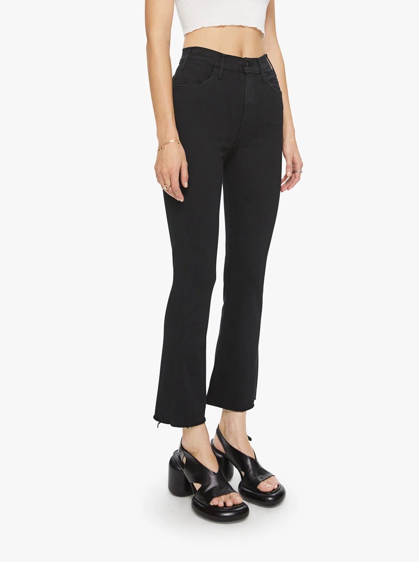 Mother Denim Hustler Ankle Fray Jeans - High Waisted Distressed Skinny Jeans for Women | Perfect for Casual Outfits, Street Style & Night Out Looks