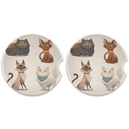 Four Cartoon Cat