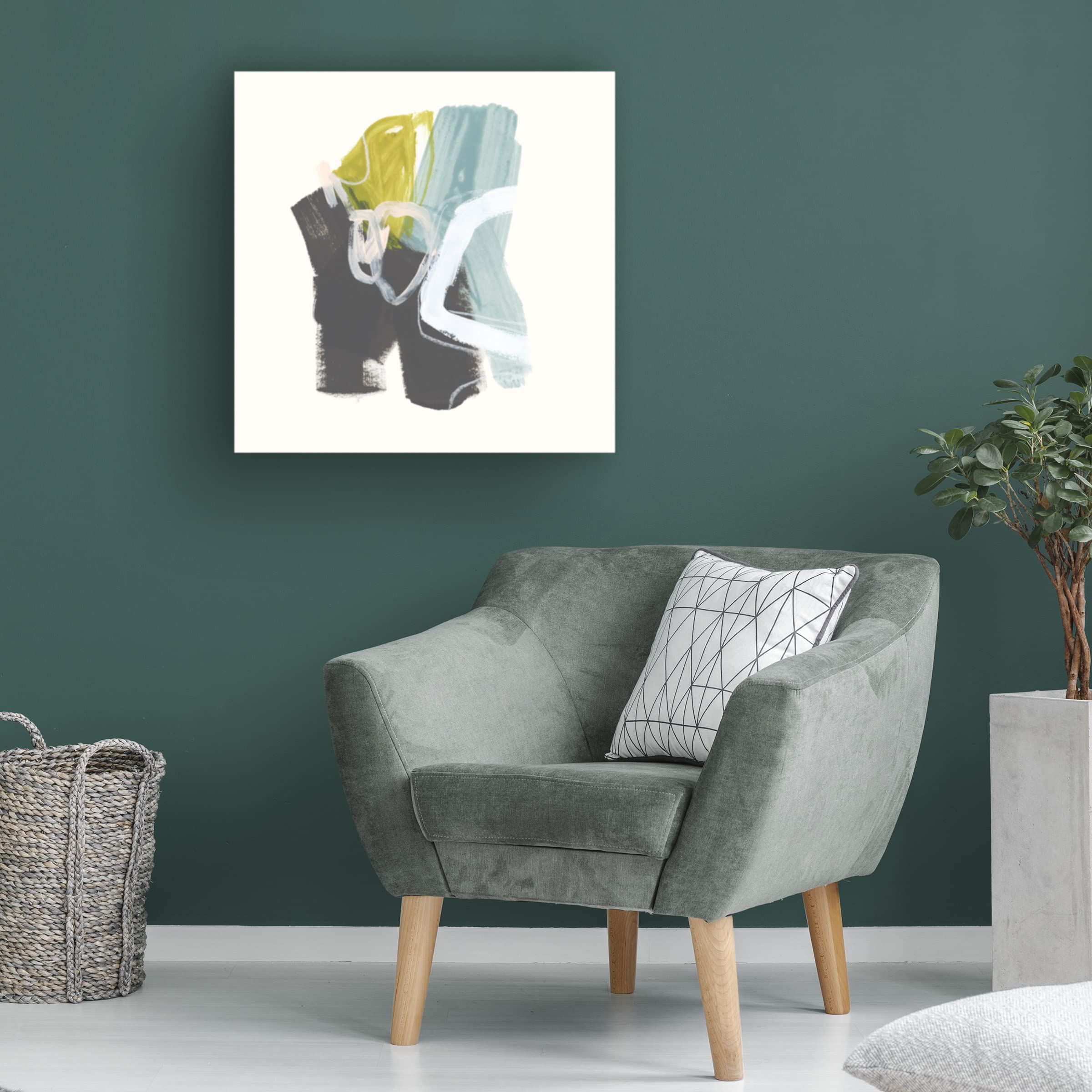 Trademark Fine Art 'Mixed Metaphor IV' Canvas Wall Art by June Erica Vess - Modern Abstract Painting for Living Room, Bedroom & Office Decor