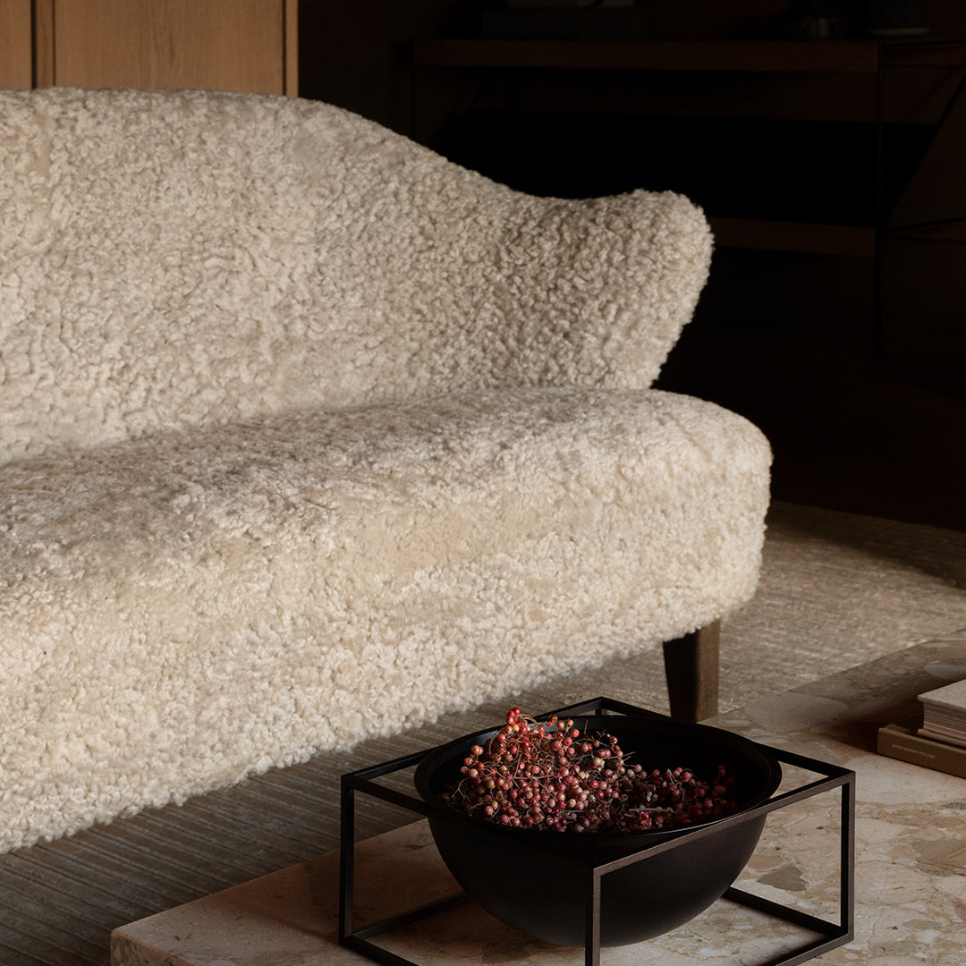 Ingeborg Sofa with Premium Sheepskin Cover - Cozy & Luxurious Living Room Furniture for Home Decor