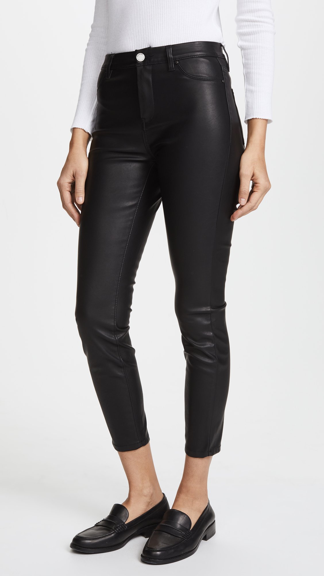 BLANKNYC Women's Vegan Leather Skinny Pants - Mid Rise Faux Leather Pants for Women, Stretchy & Comfortable, Perfect for Work, Office, Night Out & Casual Wear