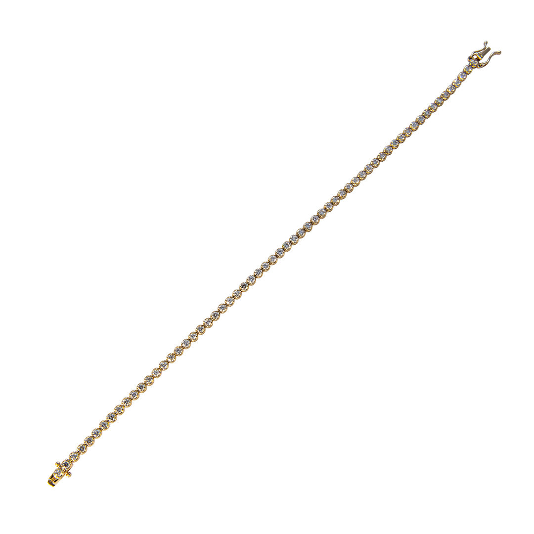 2ctw Round Diamond Tennis Bracelet in 14K Yellow Gold - Elegant Jewelry for Women, Perfect for Weddings, Parties & Special Occasions