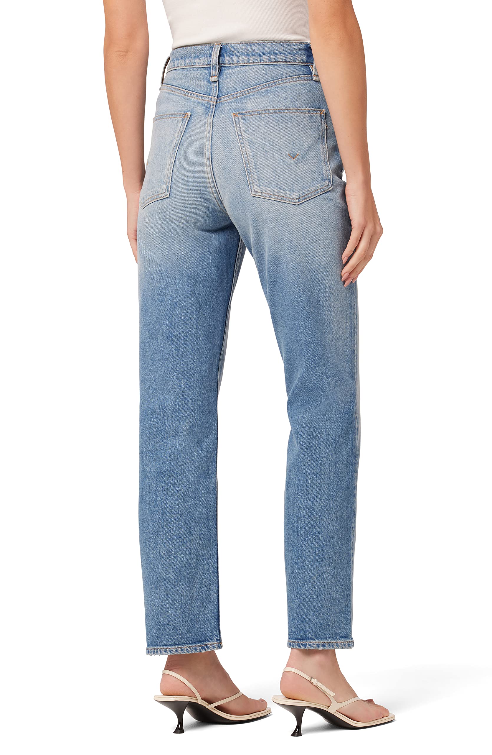 HUDSON Women's Jade High Rise Straight Leg Loose Fit Jeans - Comfortable Stretch Denim Pants for Casual Wear & Everyday Outfits
