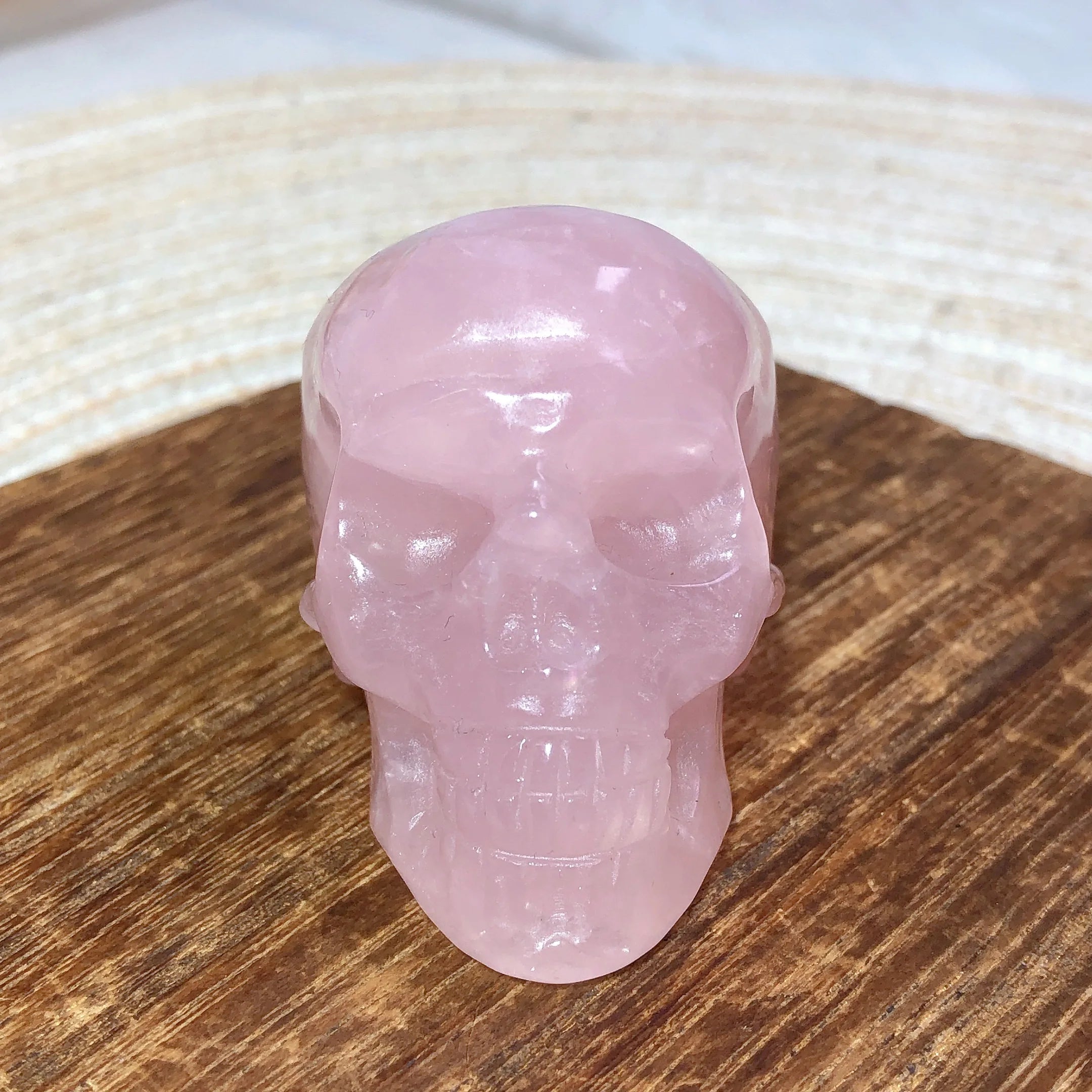 Natural Rose Quartz Crystal Skull Carving - Reiki Healing Stone, Positive Energy Decor, High Quality Mineral Specimen for Home & Office Decoration | Meditation, Feng Shui, Spiritual Gifts