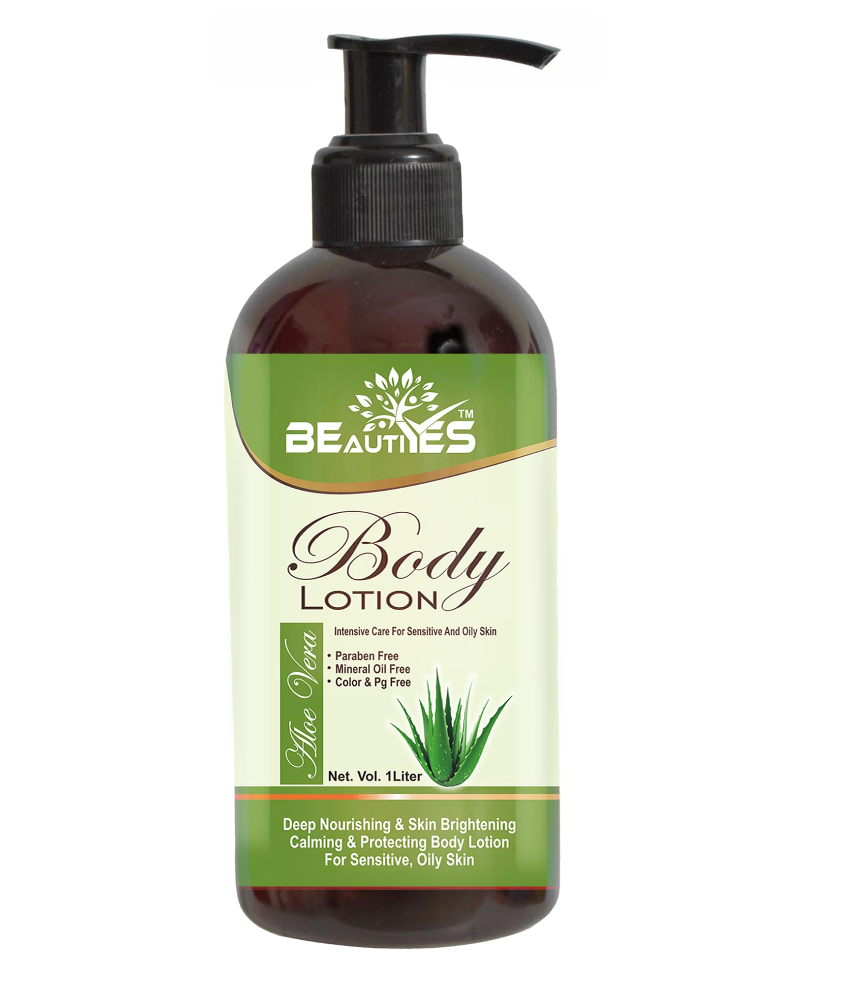 BeautyYes Aloe Vera & Peach Milk Body Lotion Set - 2 Pack (1 Liter Each) | Hydrating & Nourishing Moisturizer for Dry Skin | Perfect for Daily Use & After Sun Care