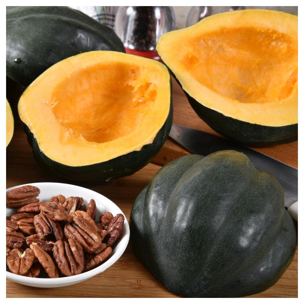 Organic Table King Acorn Winter Squash Seeds - 20 Count Gold Vault Packet by Everwilde Farms - Perfect for Fall Gardens, Thanksgiving Decor & Healthy Home Cooking