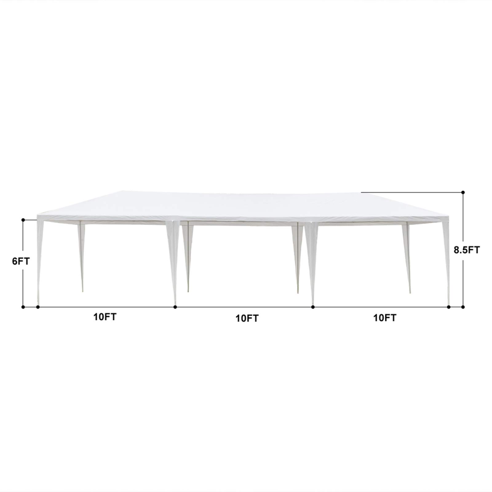 10x30 Heavy Duty White Party Tent with 8 Removable Sidewalls - Outdoor Wedding Canopy, Event Shelter & Patio Gazebo for Birthday, Graduation, Beach BBQ & Catering | Perfect for Backyard Parties, Camping & Outdoor Gatherings