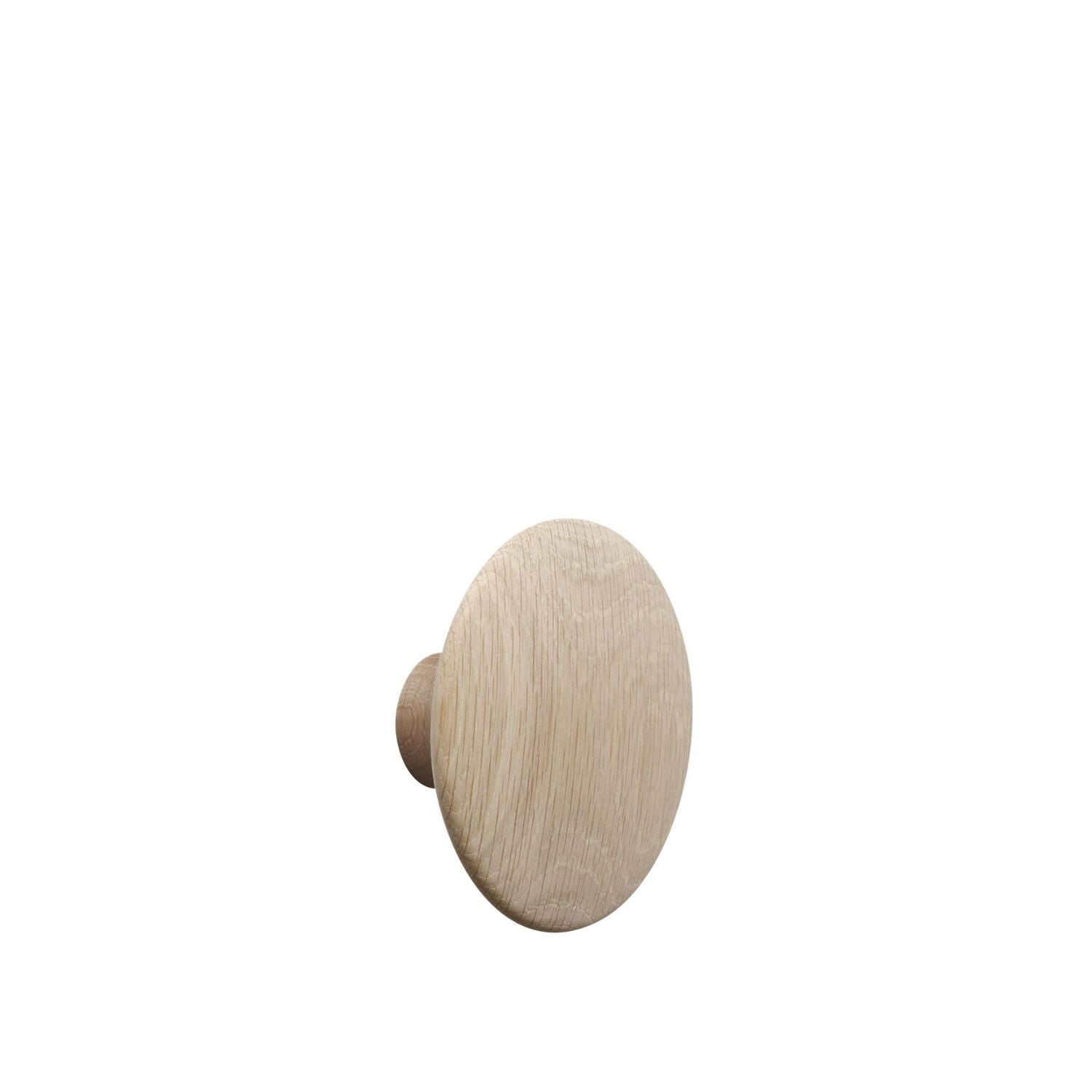 MUUTO The Dots Wall Hook & Door Knob - Natural Oak Wooden Hanger for Coats, Hats & Bags - Perfect for Entryway, Bedroom & Bathroom Organization