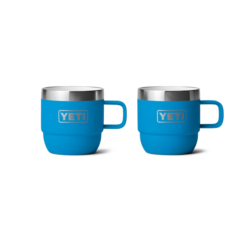 Rambler 6 oz Stackable Mugs (2 Pack) - Insulated Stainless Steel Camping Cups for Coffee, Tea & Outdoor Adventures - Perfect for Hiking, Picnics & Travel