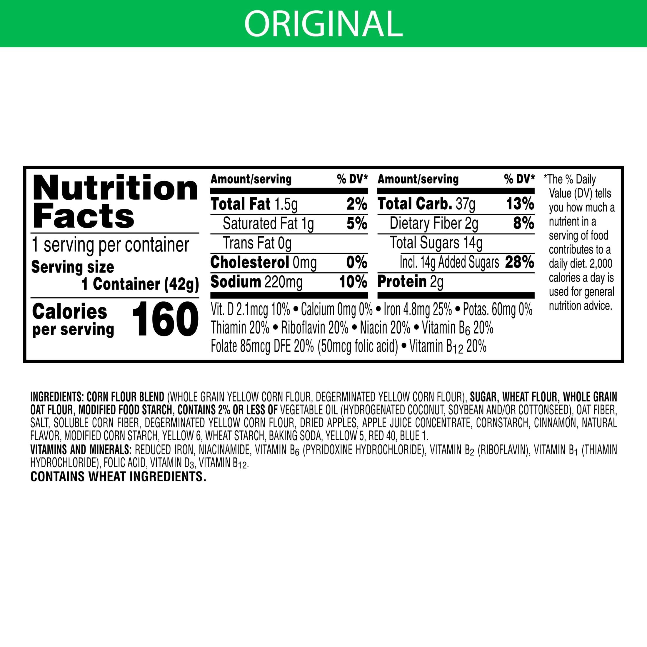 Kellogg's Apple Jacks Breakfast Cereal Cups - 18oz Case (12 Cups) | Original Flavor with 8 Vitamins & Minerals | Healthy Kids Snacks for School, Travel & On-the-Go Breakfast