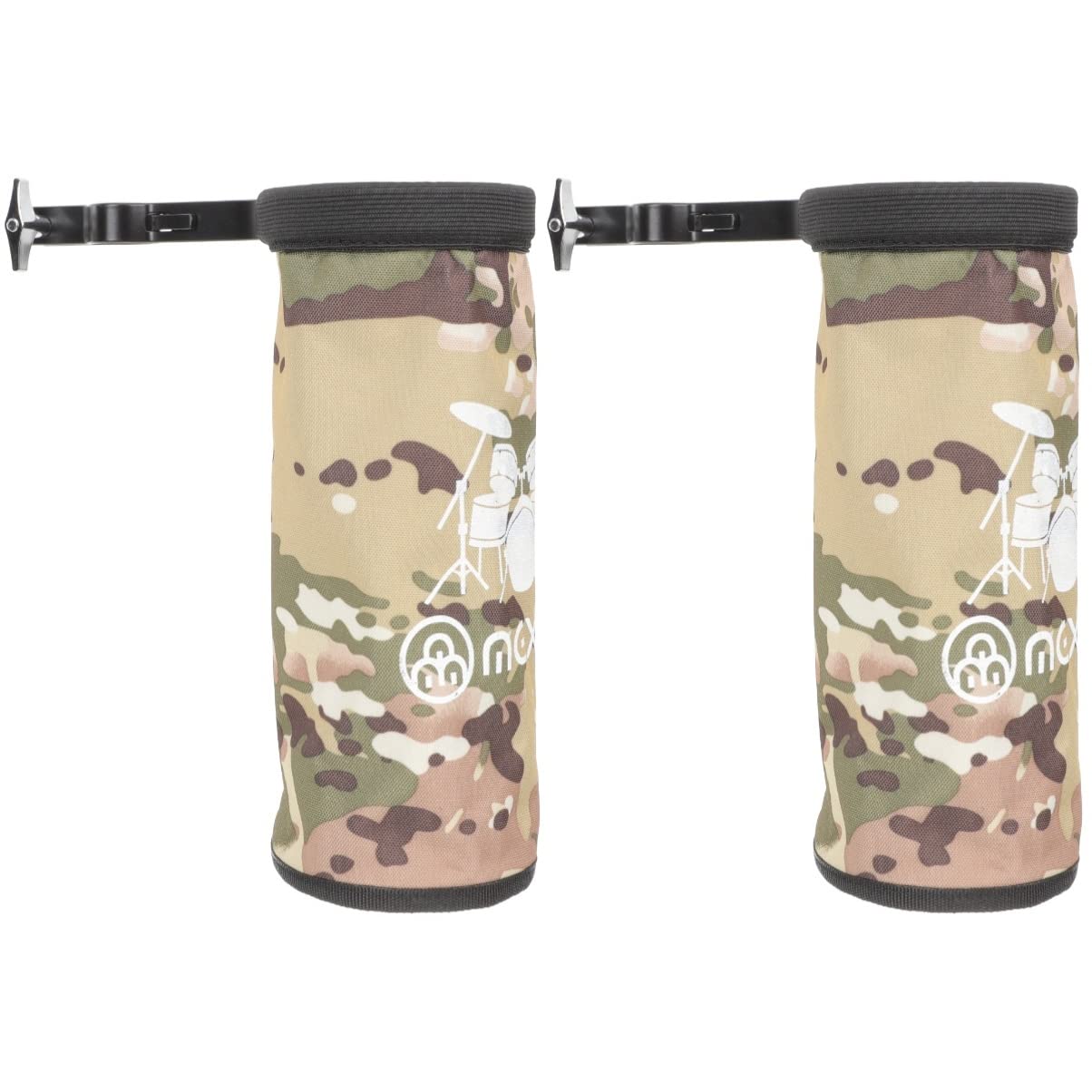 MILISTEN 2-Pack Drumstick Storage Bag Organizer - Heavy Duty Drum Stick Holder Case for Percussion, Snare Drum Stand & Backpack - Perfect for Musicians, Drummers & Band Practice