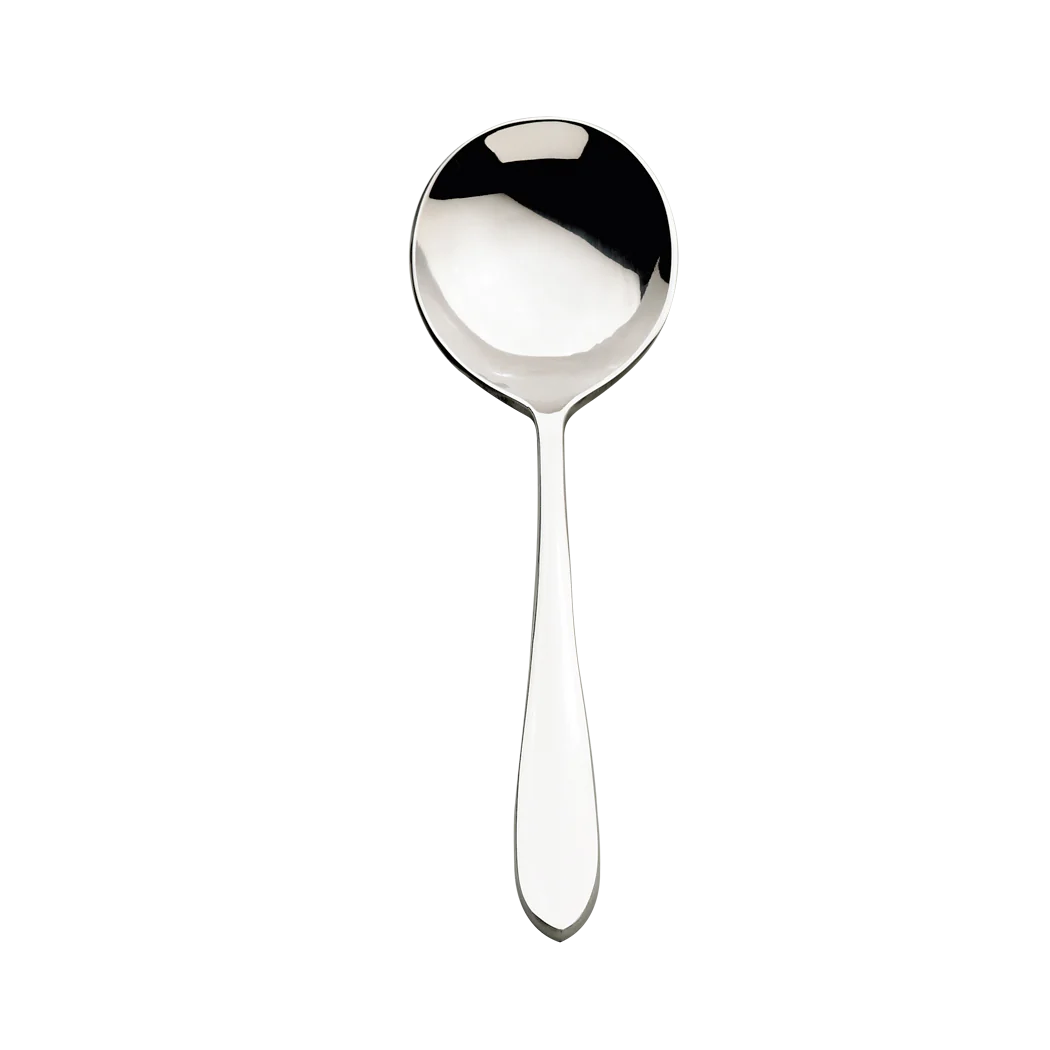 Browne Eclipse Soup Spoon - Premium Stainless Steel Soup Spoon Set of 6 - Elegant Dining Utensils for Soup, Dessert & Cereal - Perfect for Restaurants, Home Kitchen & Gifts