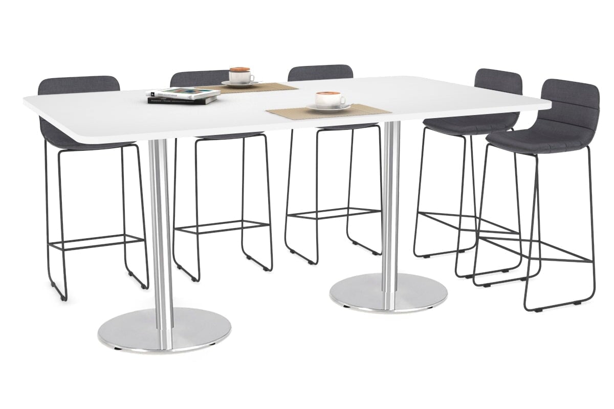 Premium Sapphire Disc Base Counter Table with Rounded Corners - 70.9