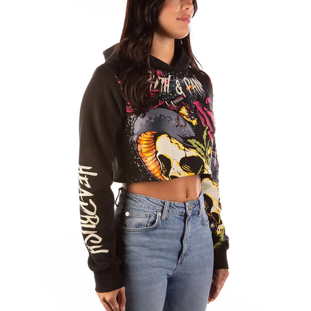 Headrush Women's Faith and Pain Pullover Hoodie - Soft Fleece Sweatshirt for Casual Wear & Street Fashion