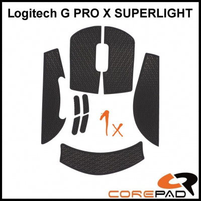 Corepad Soft Grips (Flat Edge) for Logitech G Pro X Superlight & Superlight 2 - Premium Mouse Grip for Gaming, Esports & Professional Use