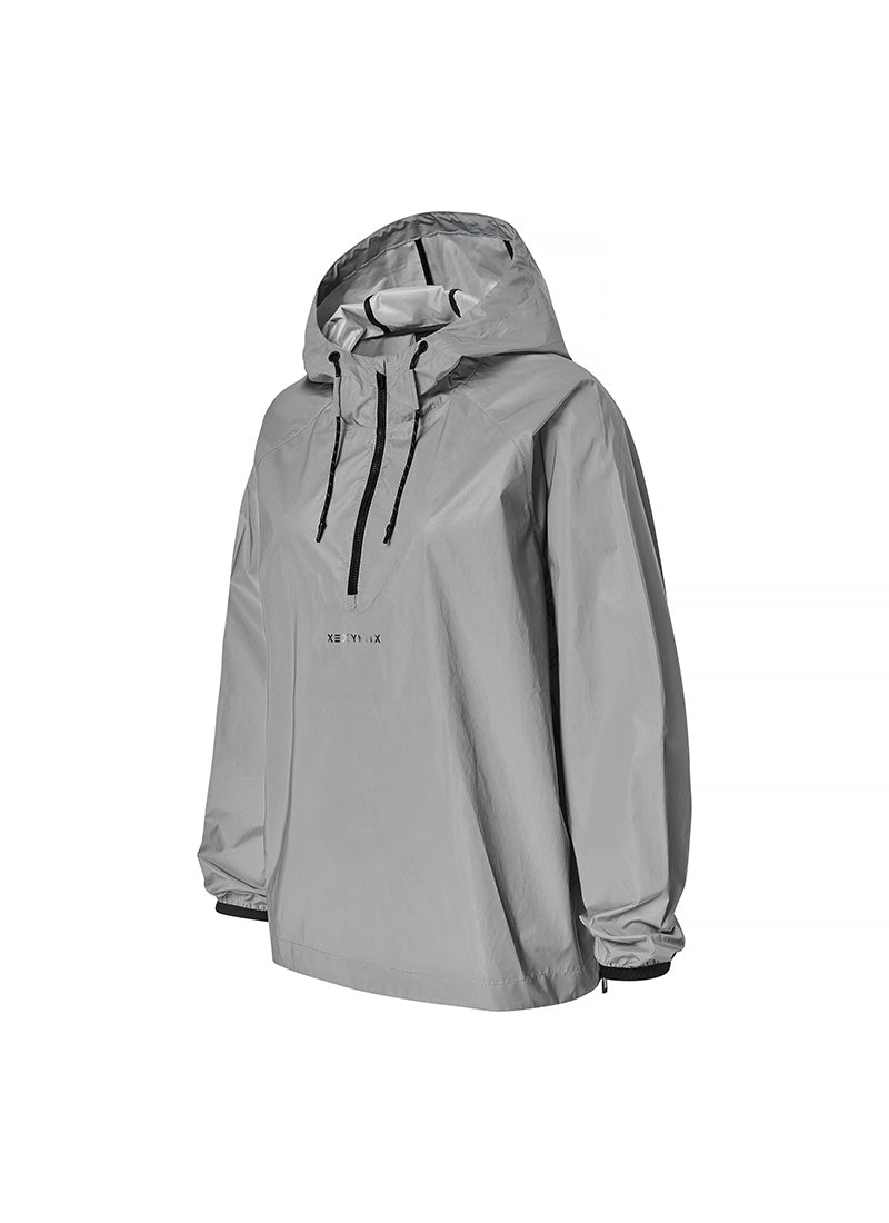 RX All Over Reflective Anorak Jacket - High Visibility Windproof Raincoat for Running, Cycling & Outdoor Safety Gear - Perfect for Night Jogging and Urban Commuting