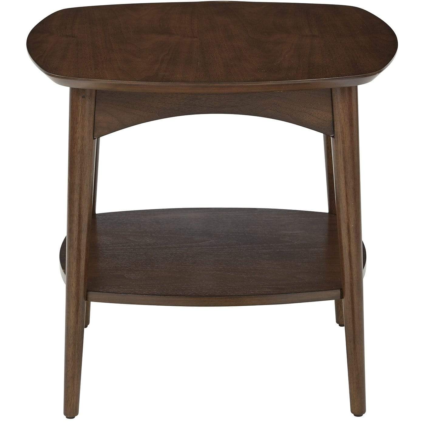 OSP Designs Copenhagen Walnut Accent Table - Modern Side Table for Living Room, Bedroom & Office [CPH17 WA] | Scandinavian Home Decor & Small Space Furniture
