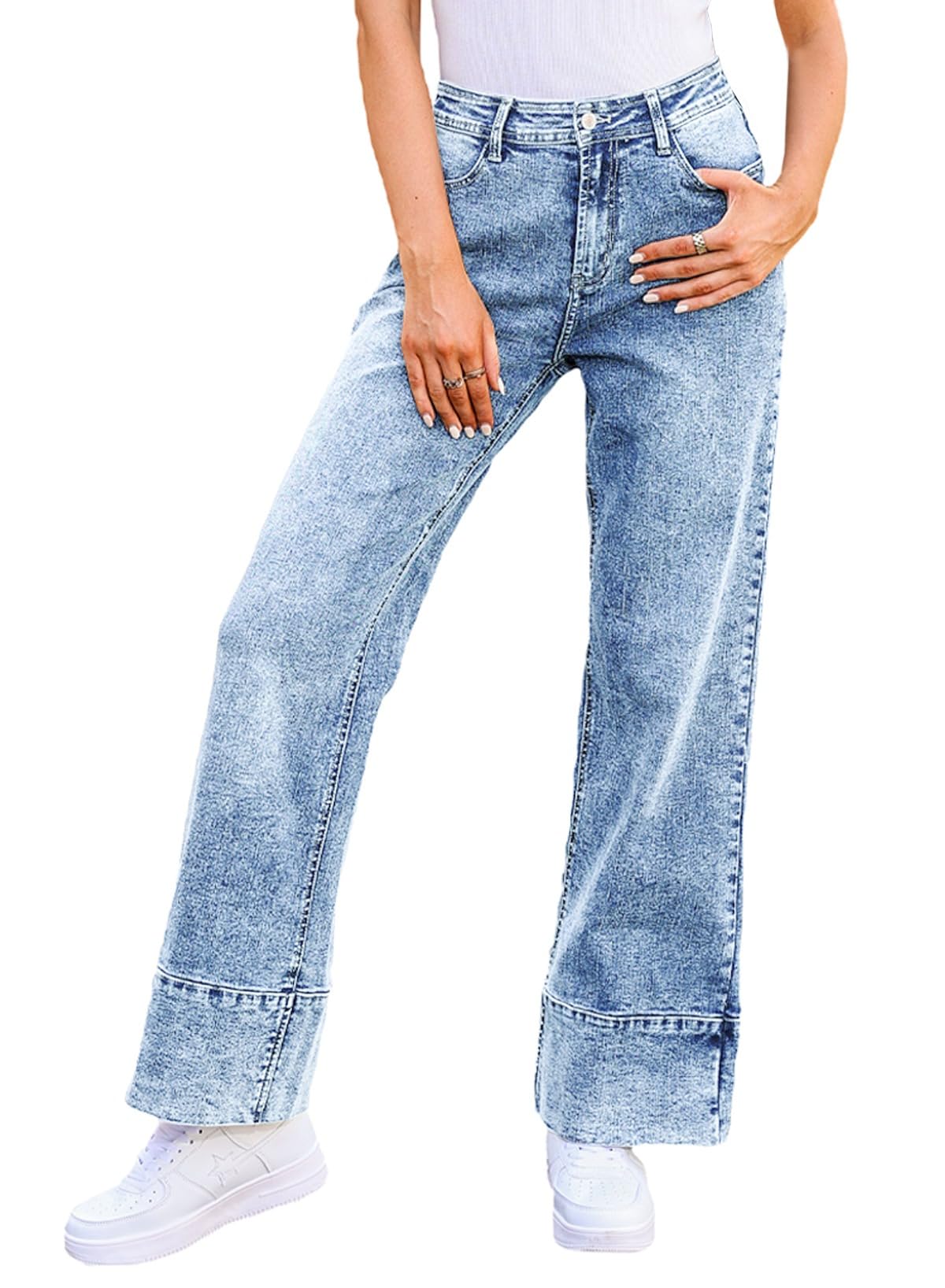 Stylish Women's High Waisted Stretchy Boyfriend Jeans - Trendy Denim Pants for Casual Wear, Date Night & Everyday Outfits
