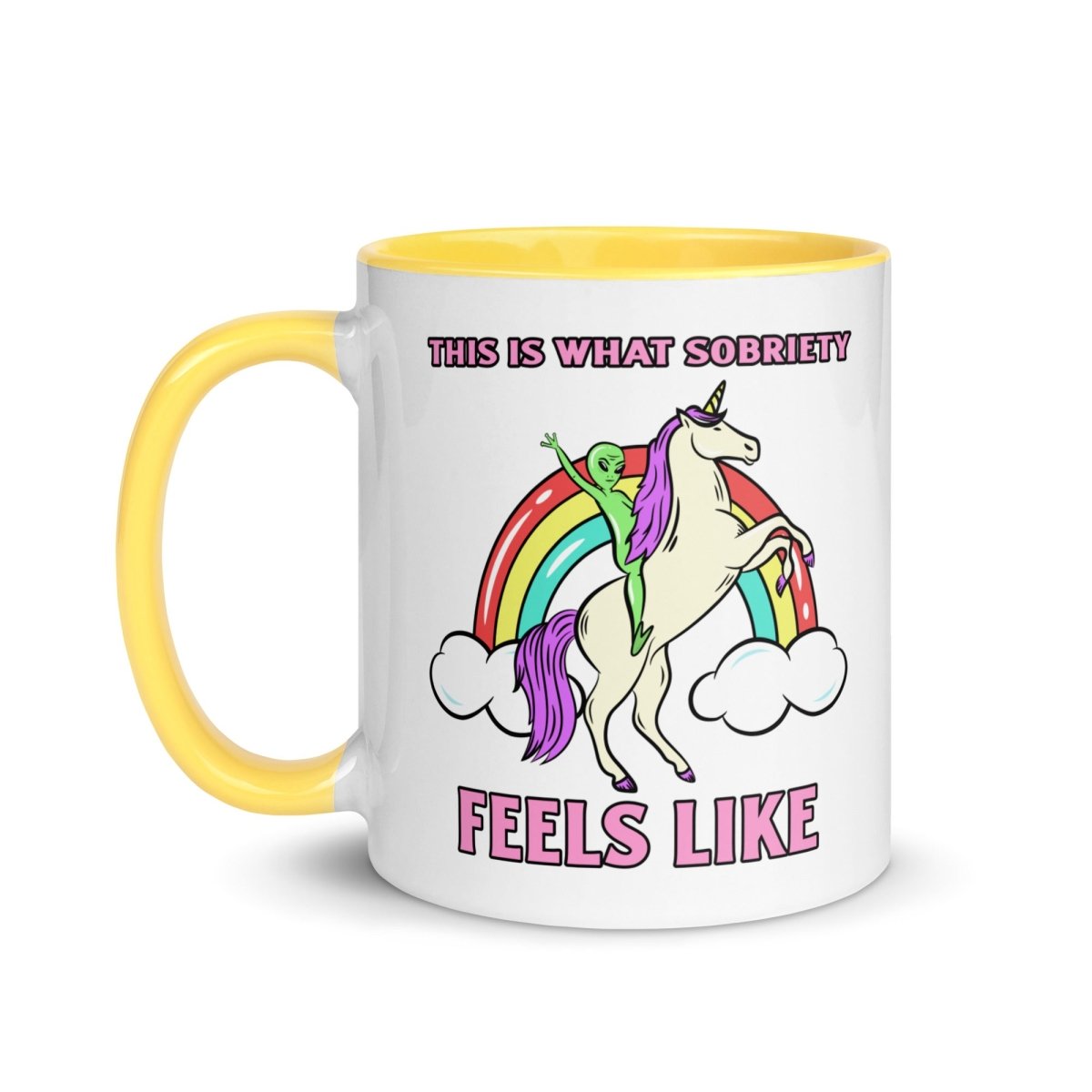 Galactic Sobriety Rainbow Coffee Mug - Color Changing Ceramic Cup for Hot & Cold Drinks - Perfect for Office, Home & Gift Giving