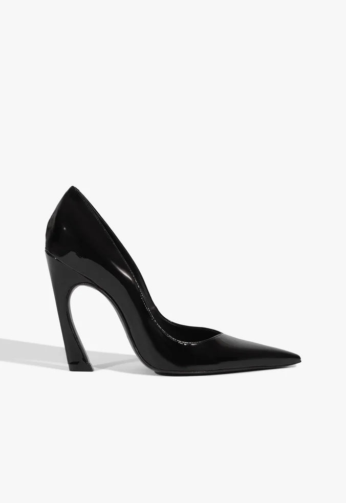 Lexi High Heel Pump Shoes for Women - Sculptural Black Stiletto Pumps for Party, Wedding & Evening Wear - Elegant Pointed Toe Dress Shoes
